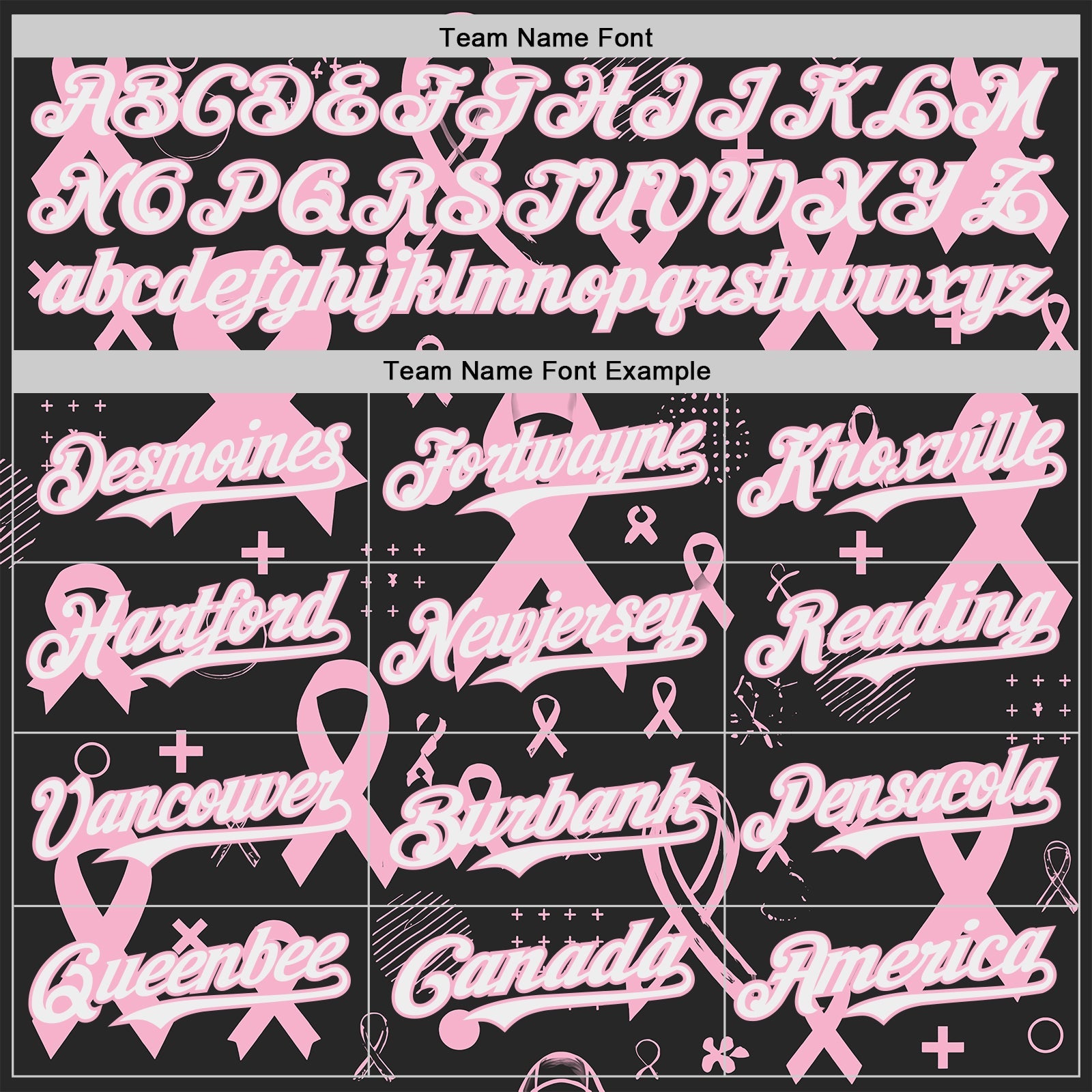 Custom Black White-Light Pink Breast Cancer Awareness Pink Ribbon Authentic Baseball Jersey view 4