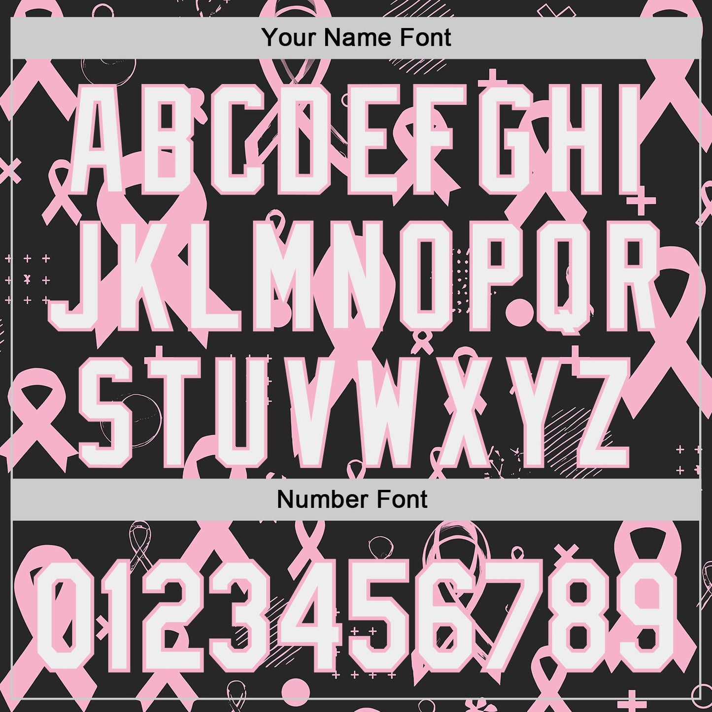 Custom Black White-Light Pink Breast Cancer Awareness Pink Ribbon Authentic Baseball Jersey view 5