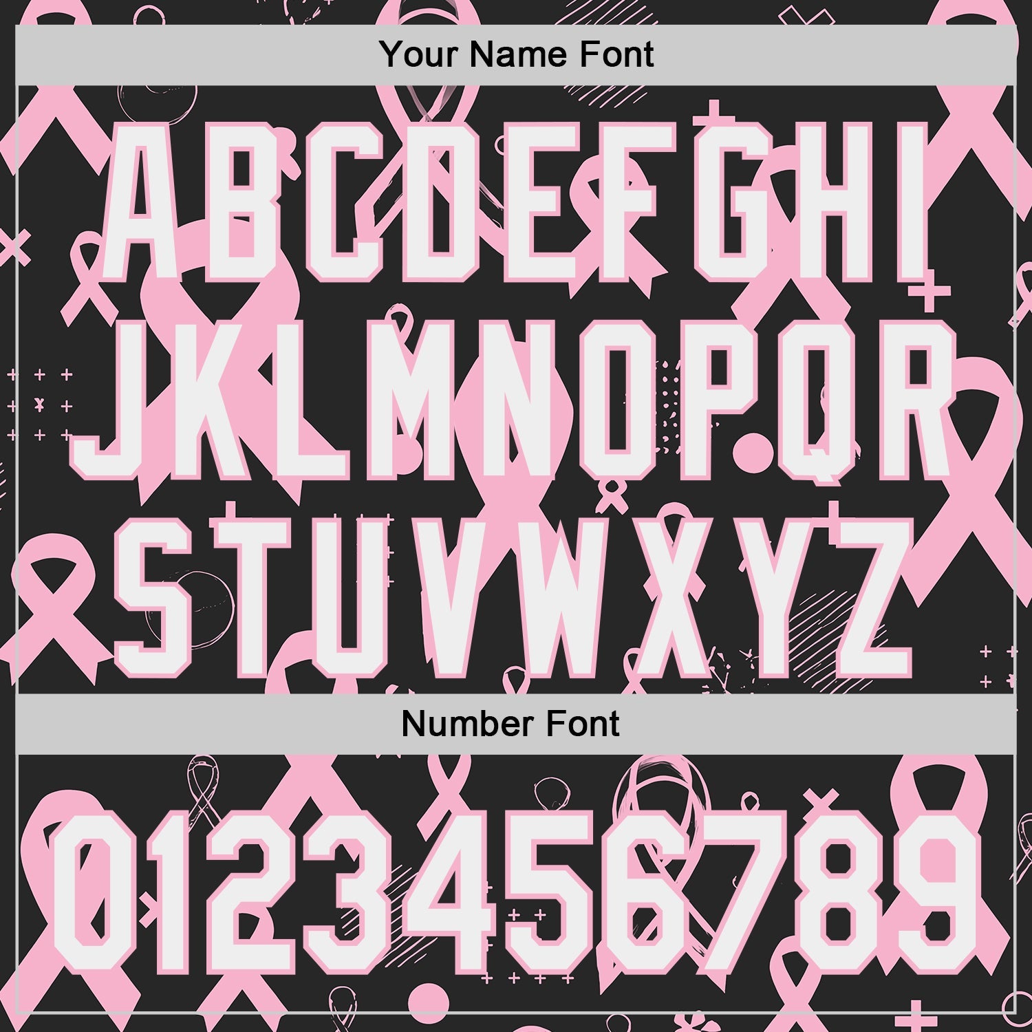 Custom Black White-Light Pink Breast Cancer Awareness Pink Ribbon Authentic Baseball Jersey view 5