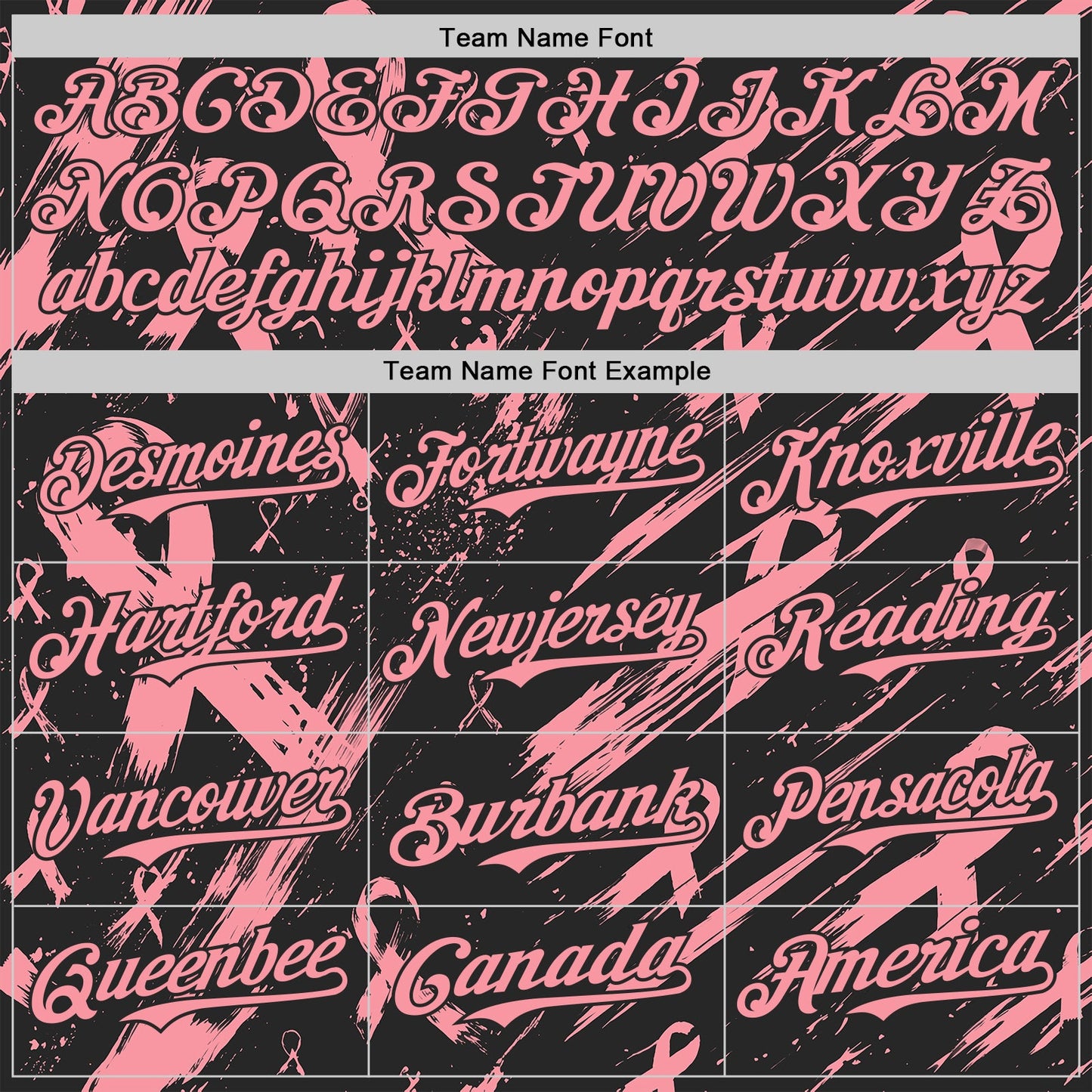 Custom Black-Medium Pink Breast Cancer Awareness Fight Pink Ribbon Authentic Baseball Jersey view 4