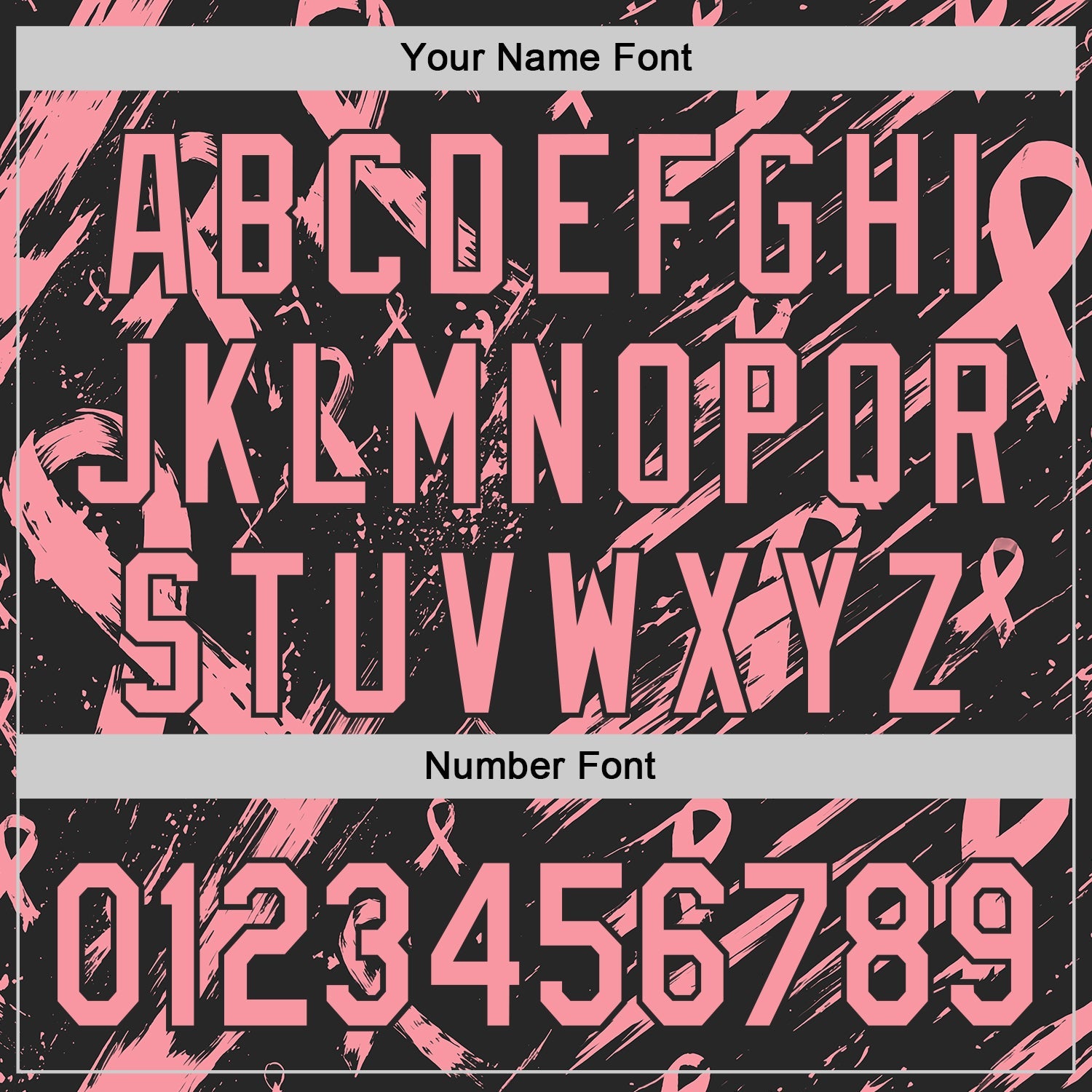 Custom Black-Medium Pink Breast Cancer Awareness Fight Pink Ribbon Authentic Baseball Jersey view 5
