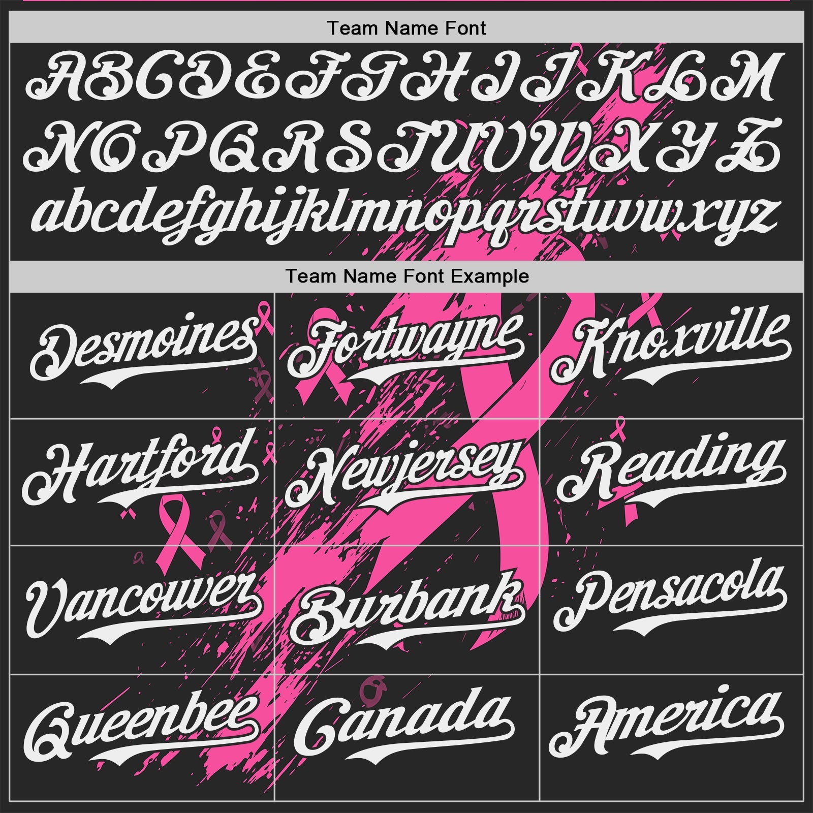 Custom White Pink-Black Breast Cancer Awareness Fight Pink Ribbon Split Authentic Baseball Jersey view 4