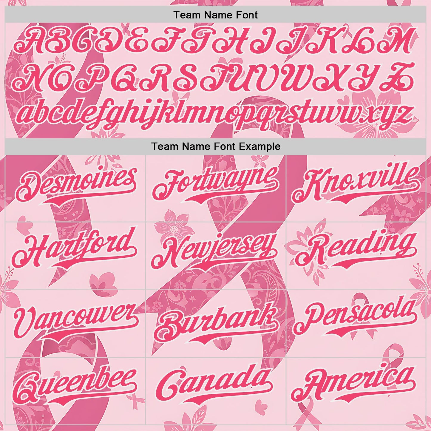 Custom Pink Neon Pink-White Breast Cancer Awareness Pink Ribbon Floral Authentic Baseball Jersey view 4