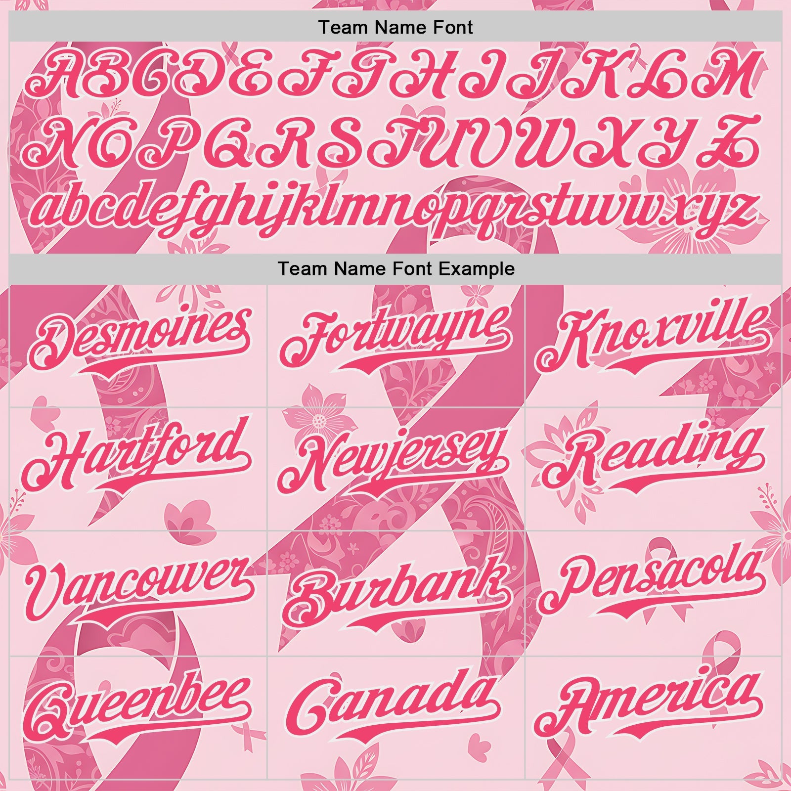 Custom Pink Neon Pink-White Breast Cancer Awareness Pink Ribbon Floral Authentic Baseball Jersey view 4