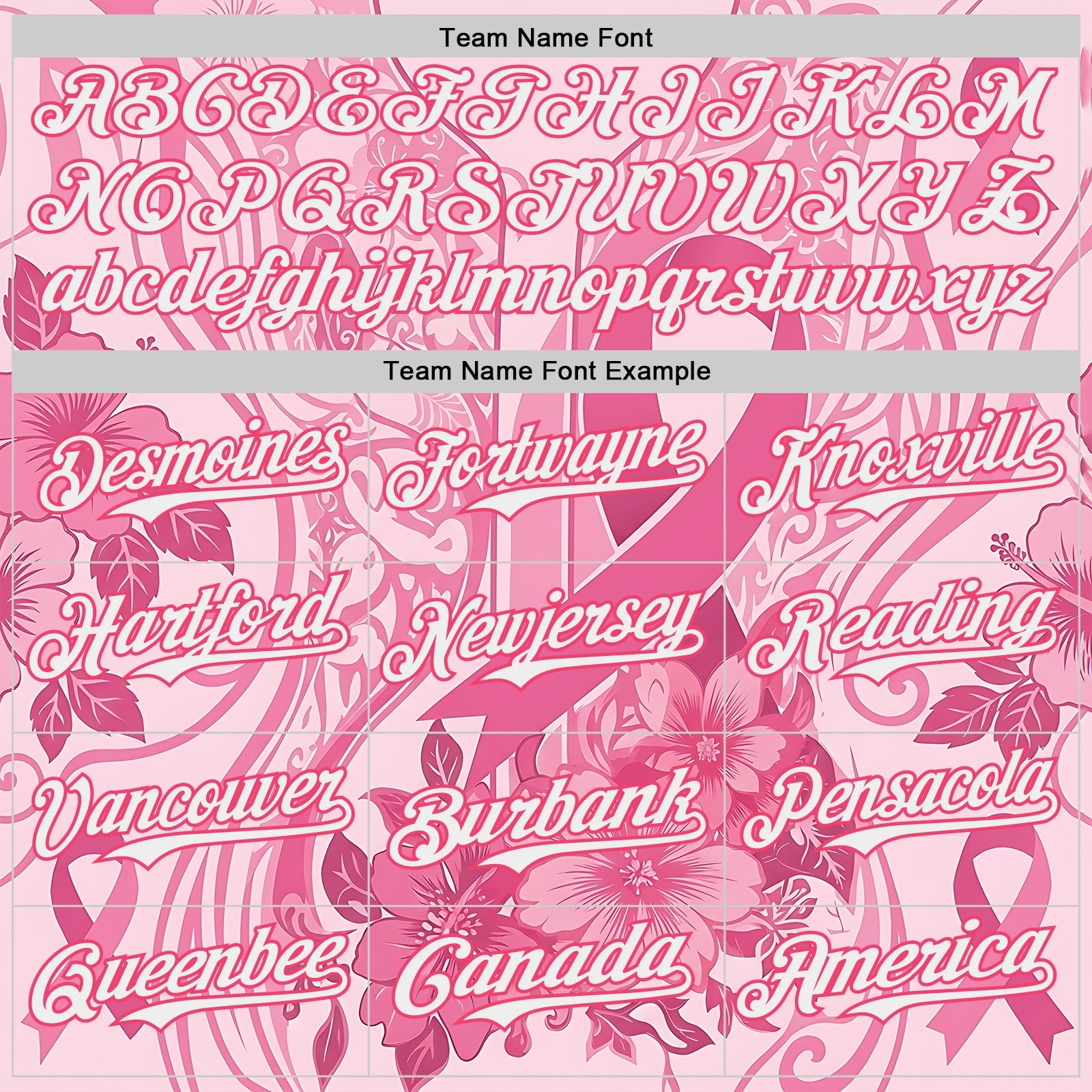 Custom Pink White-Neon Pink Breast Cancer Awareness Pink Ribbon Floral Authentic Baseball Jersey view 4