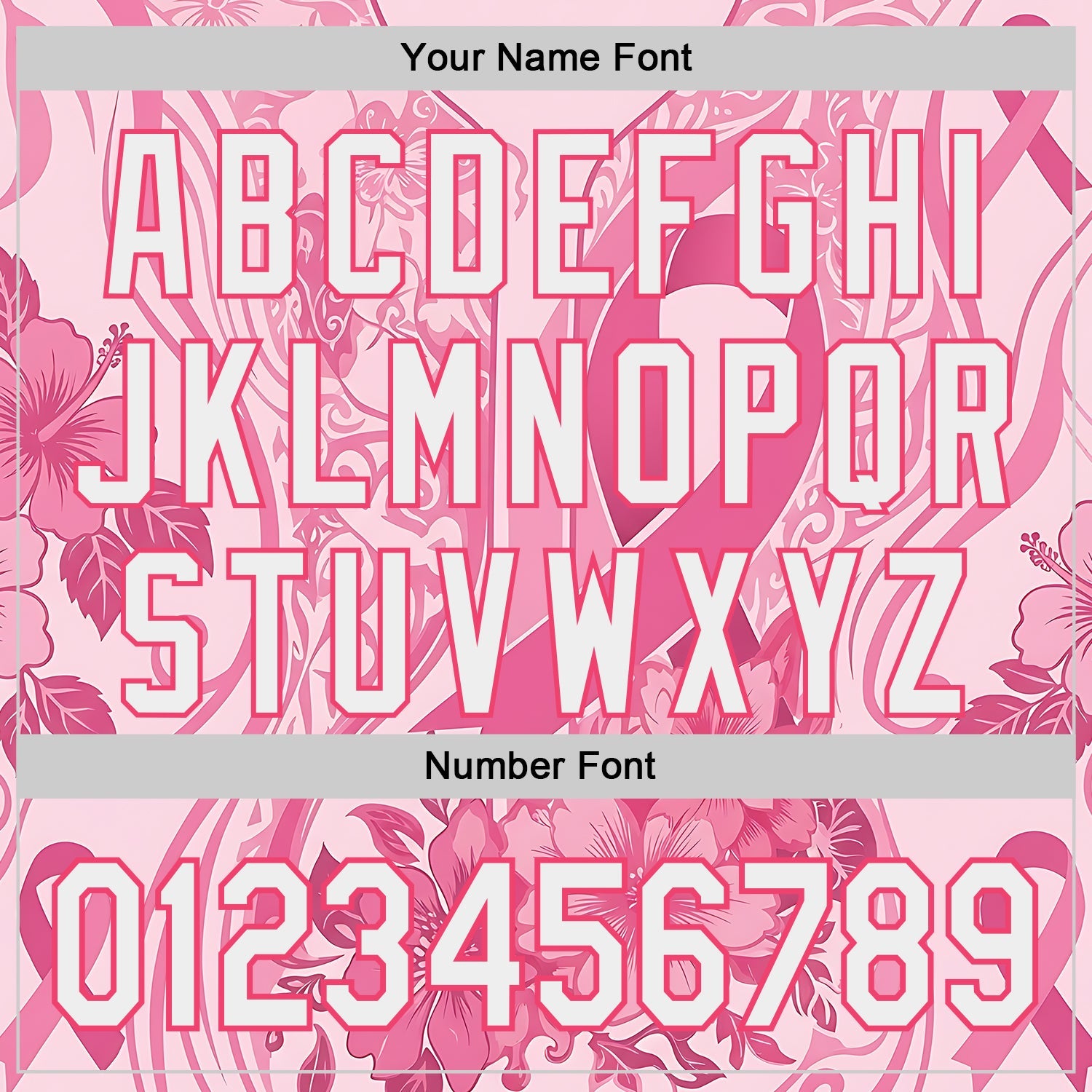 Custom Pink White-Neon Pink Breast Cancer Awareness Pink Ribbon Floral Authentic Baseball Jersey view 5