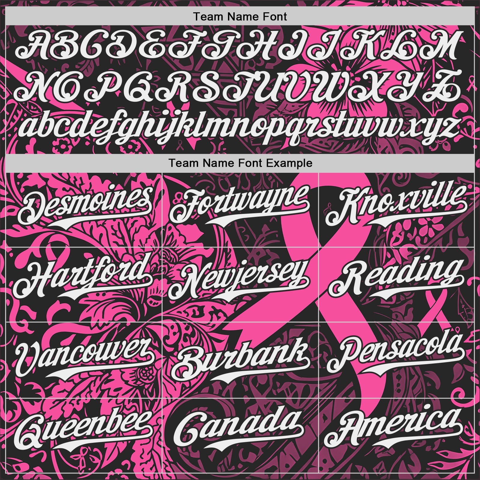 Custom Black White-Pink Breast Cancer Awareness Pink Ribbon Floral Authentic Baseball Jersey view 4