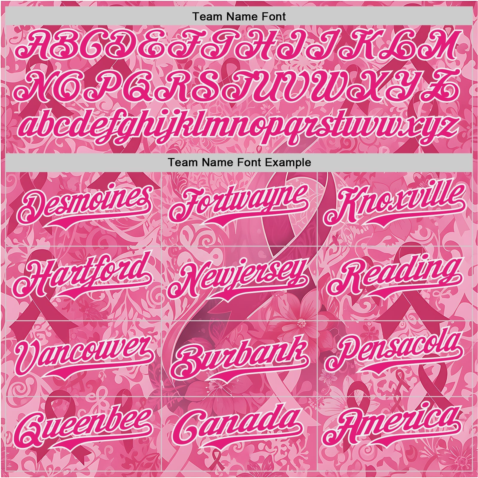 Custom Pink Hot Pink-White Breast Cancer Awareness Pink Ribbon Floral Authentic Baseball Jersey view 4