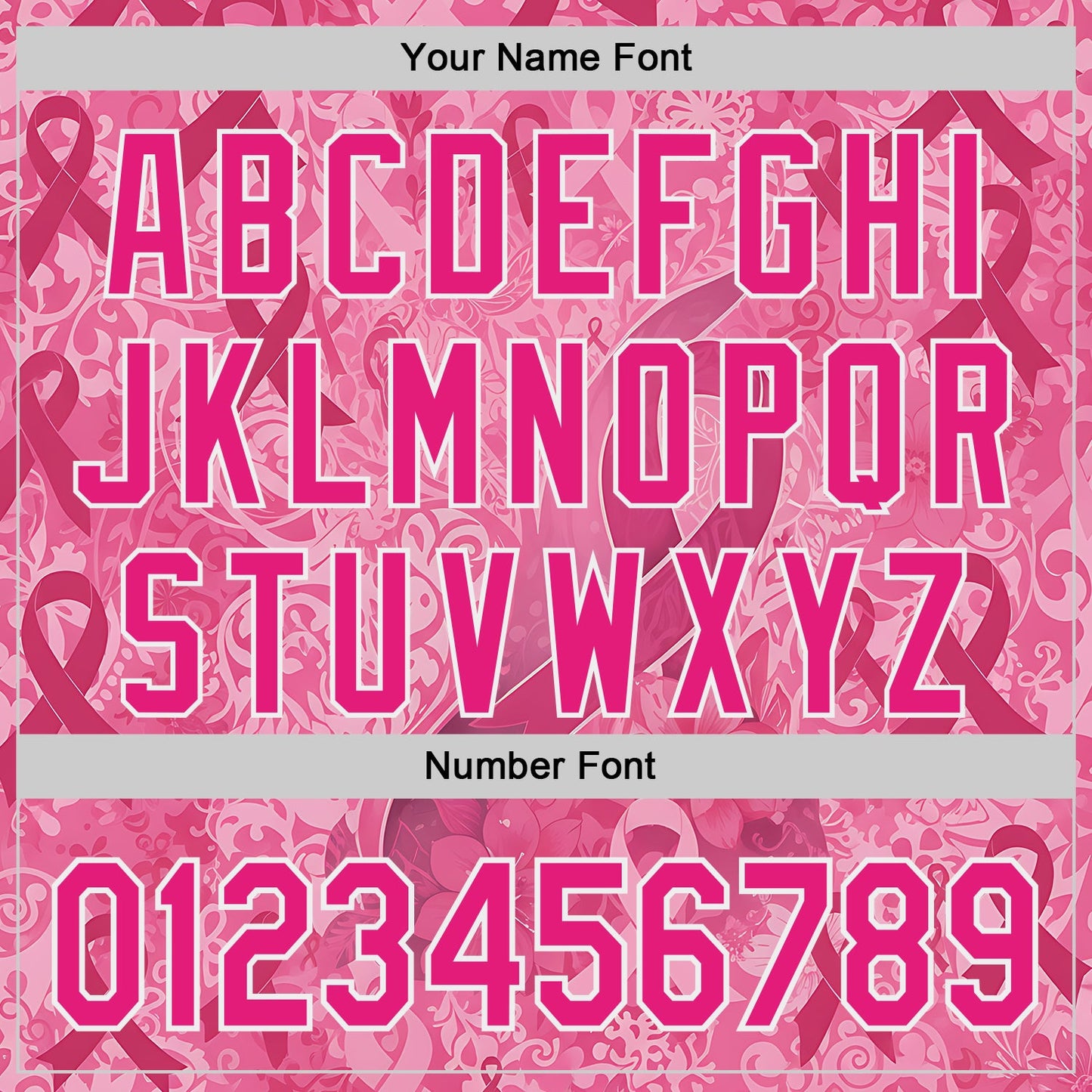 Custom Pink Hot Pink-White Breast Cancer Awareness Pink Ribbon Floral Authentic Baseball Jersey view 5