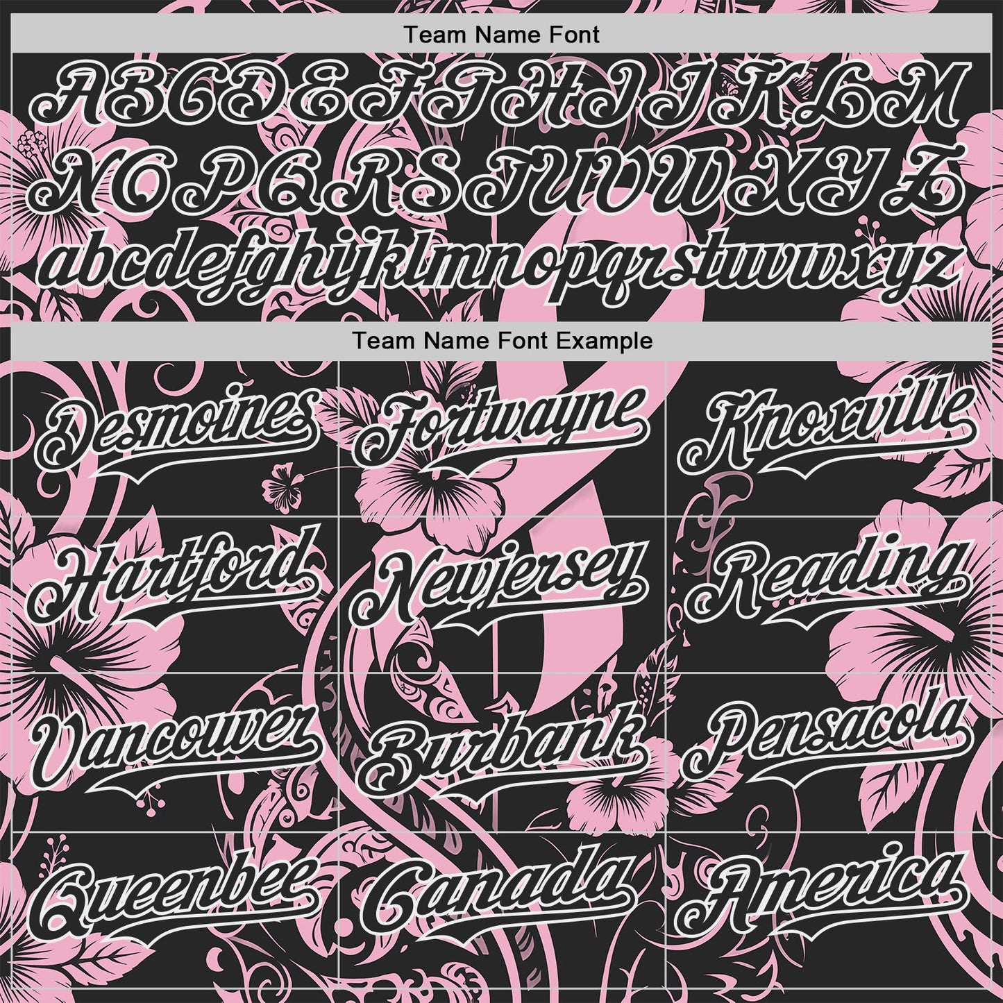 Custom Black Light Pink-White Breast Cancer Awareness Pink Ribbon Floral Authentic Baseball Jersey view 4