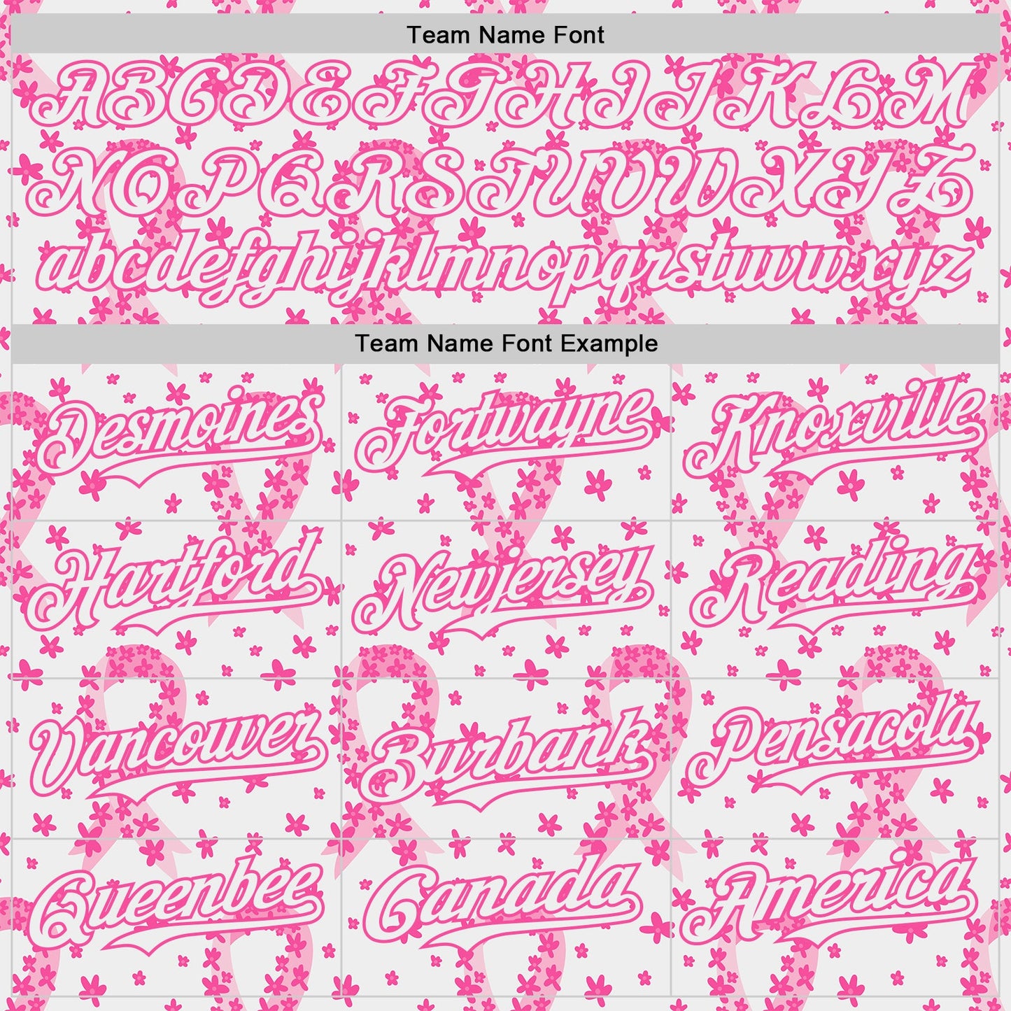 Custom White-Pink Breast Cancer Awareness Pink Ribbon Floral Authentic Baseball Jersey view 4
