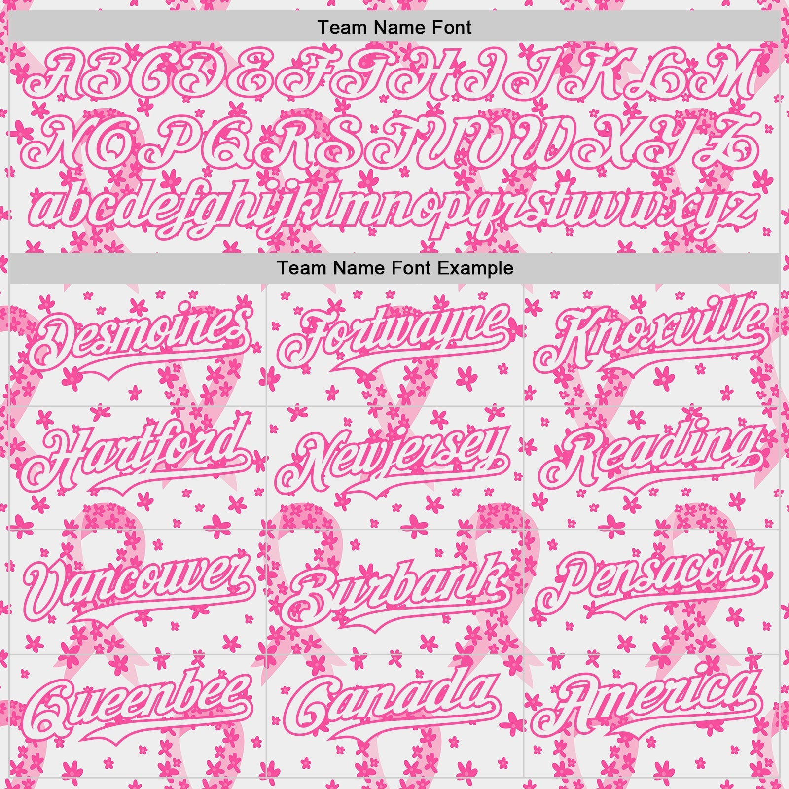 Custom White-Pink Breast Cancer Awareness Pink Ribbon Floral Authentic Baseball Jersey view 4