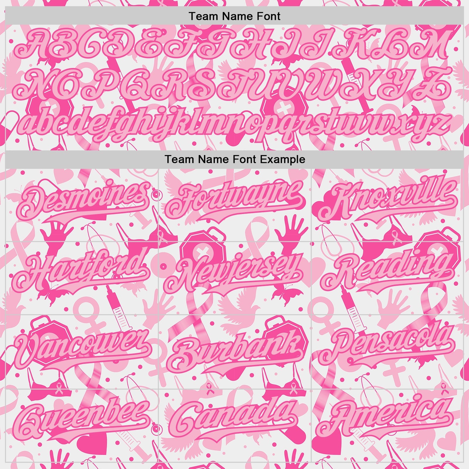 Custom White Light Pink-Pink Breast Cancer Awareness Support Pink Ribbon Authentic Baseball Jersey view 4