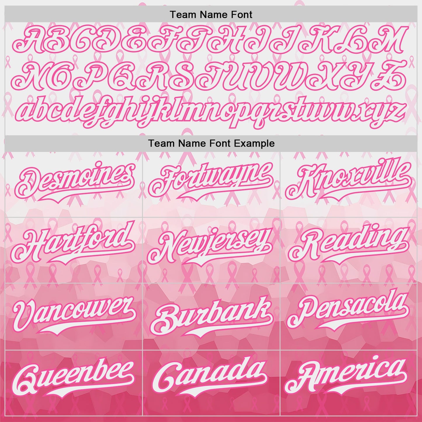 Custom White-Pink Breast Cancer Awareness Pink Ribbon Gradient Authentic Baseball Jersey view 4