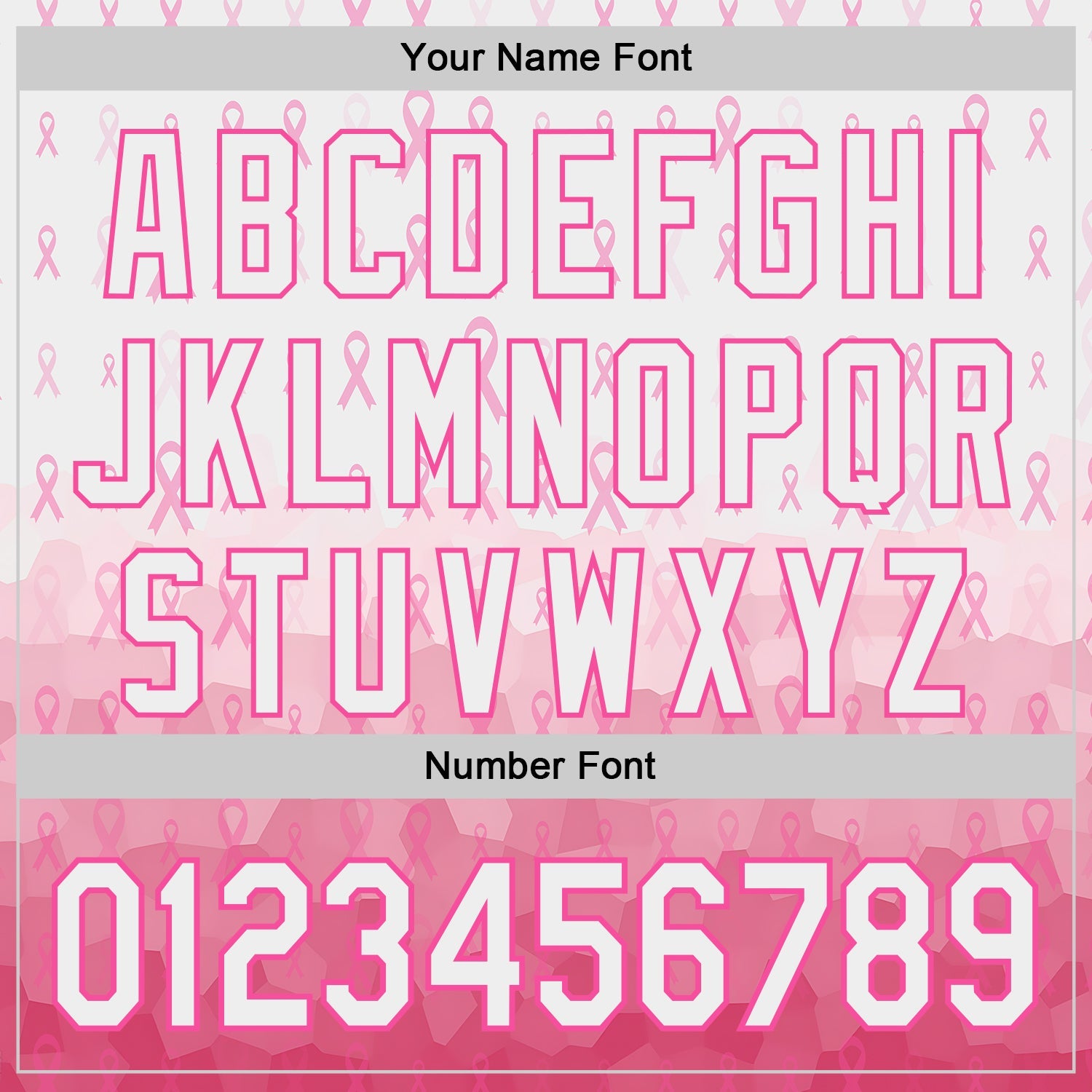 Custom White-Pink Breast Cancer Awareness Pink Ribbon Gradient Authentic Baseball Jersey view 5