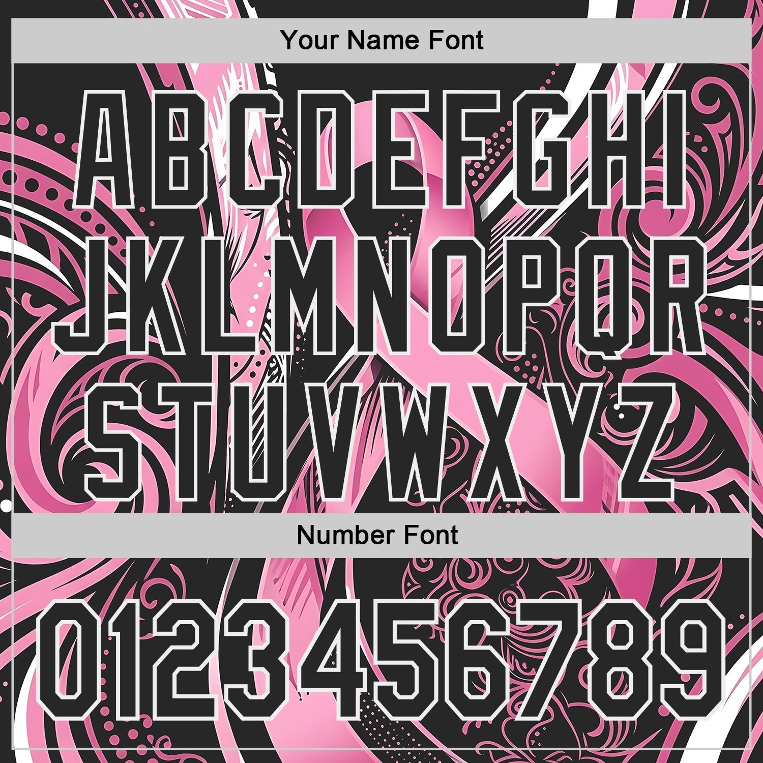 Custom Black Pink-White Breast Cancer Awareness Fight Pink Ribbon Authentic Baseball Jersey view 5