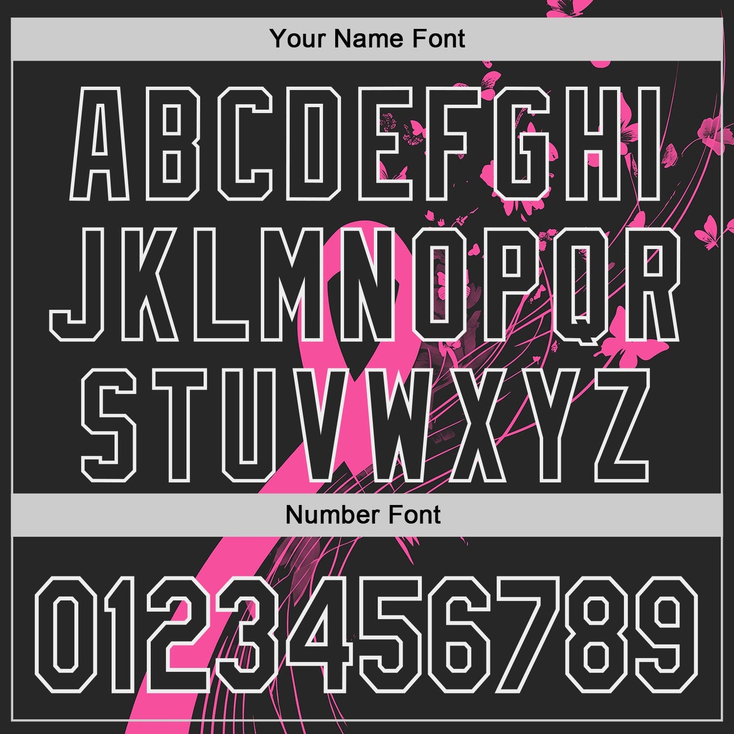 Custom Black Pink-White Breast Cancer Awareness Fight Pink Ribbon Butterfly Authentic Baseball Jersey view 5
