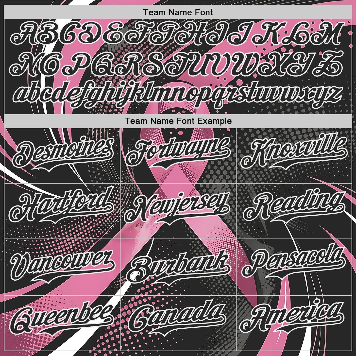 Custom Black Pink-White Breast Cancer Awareness Pink Ribbon Gradient Dot Authentic Baseball Jersey view 4
