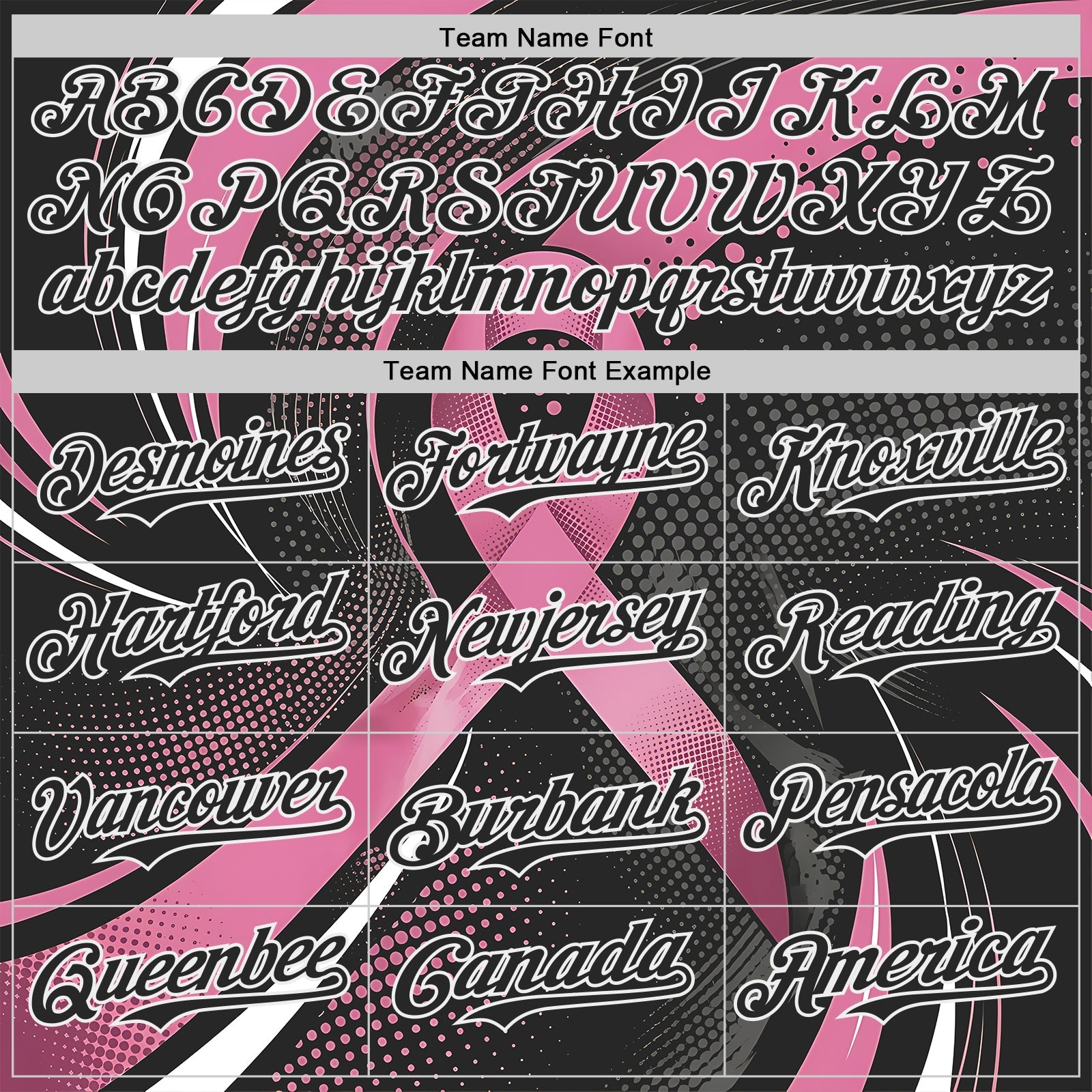 Custom Black Pink-White Breast Cancer Awareness Pink Ribbon Gradient Dot Authentic Baseball Jersey view 4