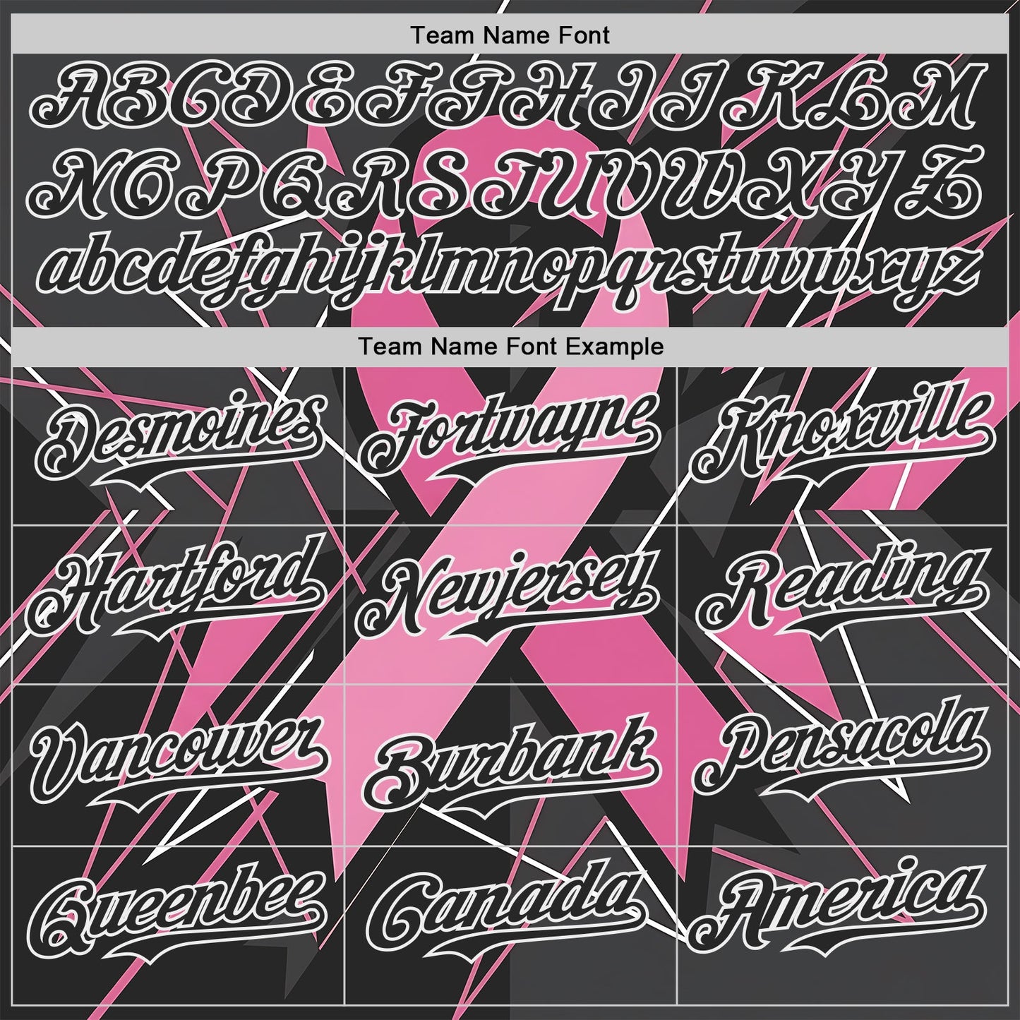 Custom Black Pink-White Breast Cancer Awareness Fight Pink Ribbon Authentic Baseball Jersey view 4
