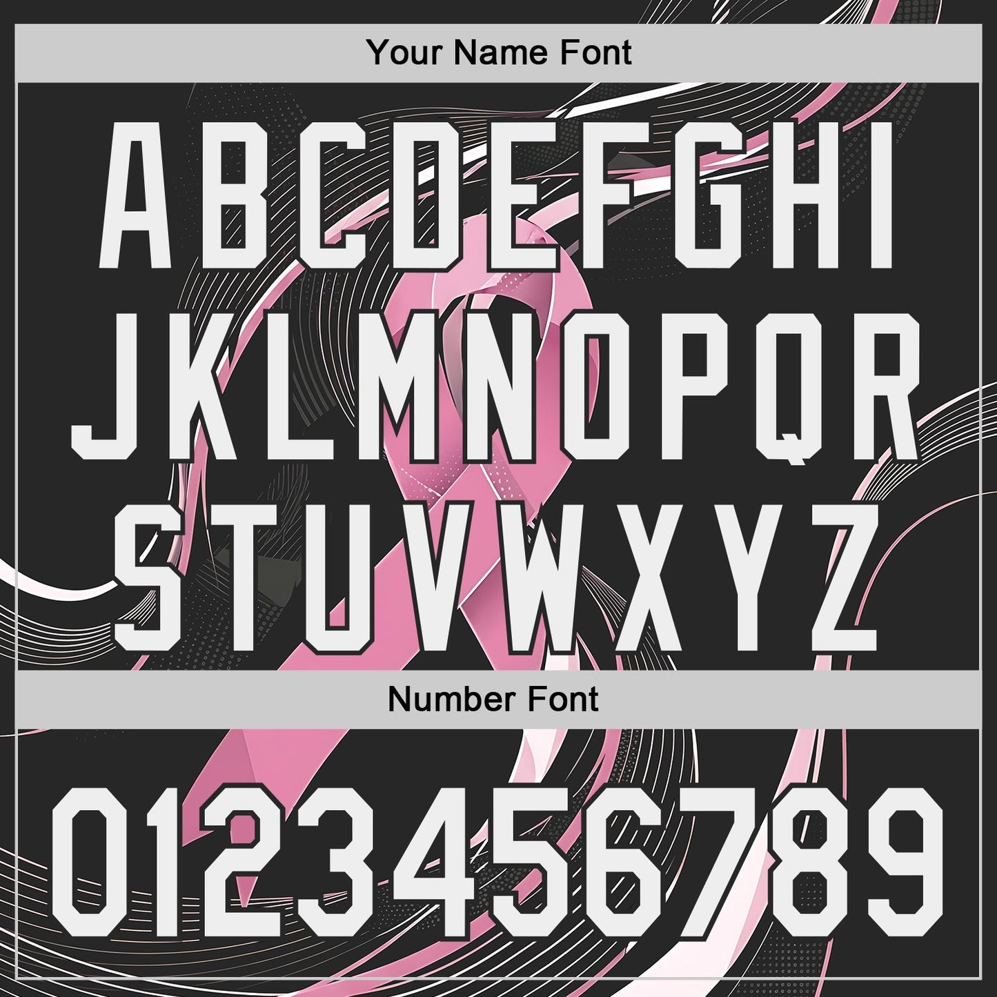 Custom Black White-Pink Breast Cancer Awareness Fight Pink Ribbon Wave Authentic Baseball Jersey view 5
