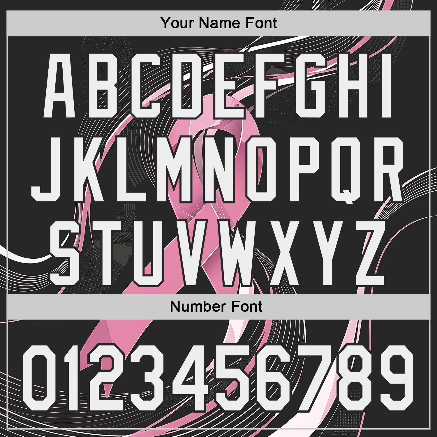 Custom Black White-Pink Breast Cancer Awareness Fight Pink Ribbon Wave Authentic Baseball Jersey view 5