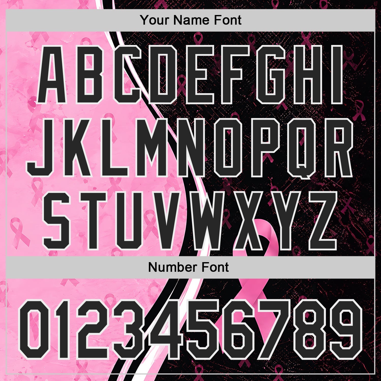 Custom Black Pink-White Breast Cancer Awareness Pink Ribbon Authentic Baseball Jersey view 5