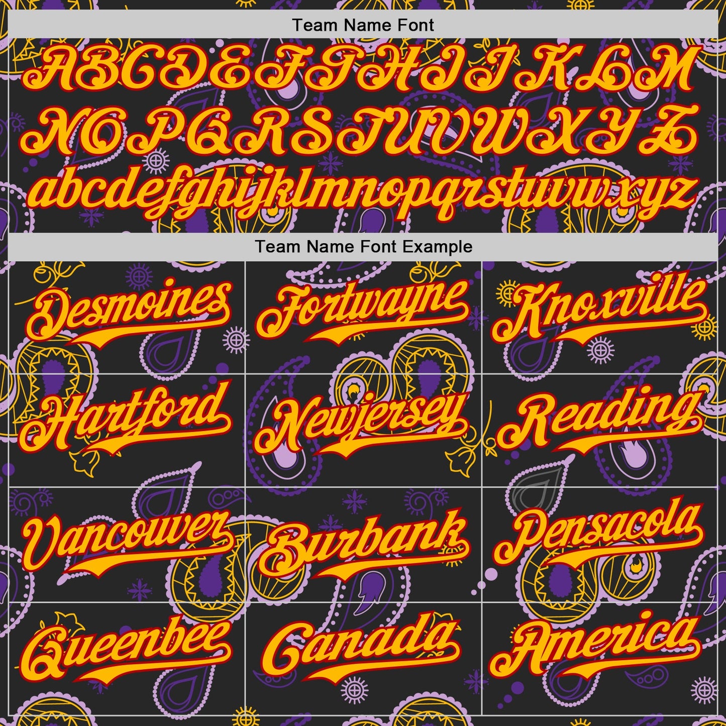 Custom Black Gold Purple-Red Burning Man Paisley Bandana Rave Authentic Baseball Jersey view 4