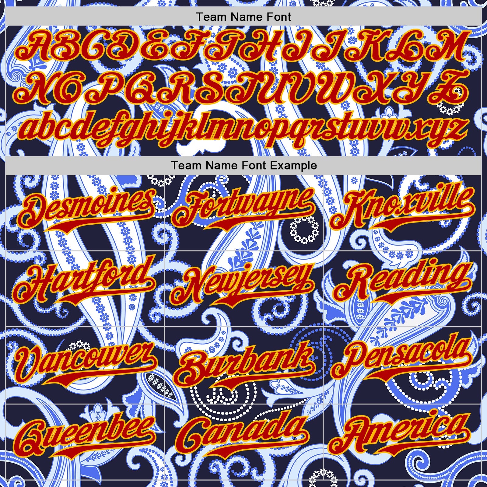 Custom Navy Red Blue-Gold Burning Man Paisley Bandana Rave Authentic Baseball Jersey view 4