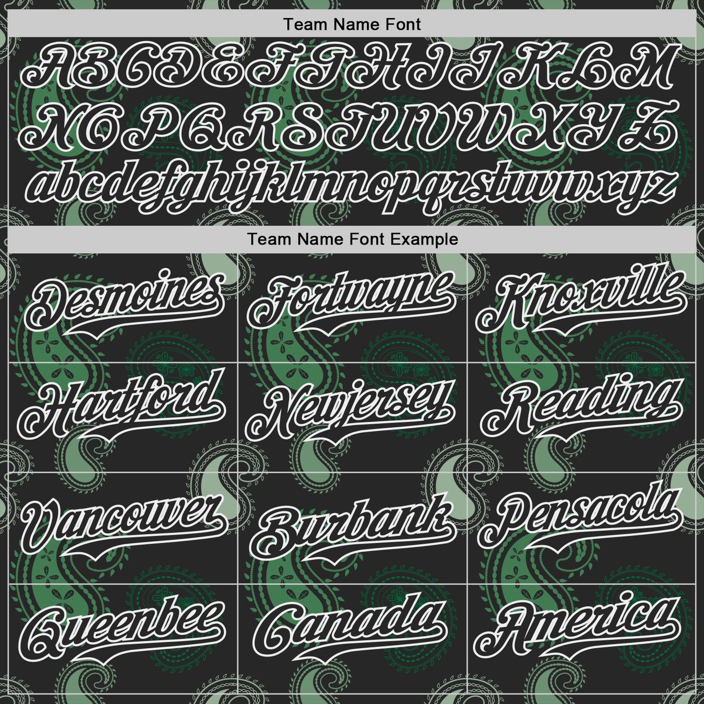 Custom Black Green-White Burning Man Paisley Bandana Rave Authentic Baseball Jersey view 4