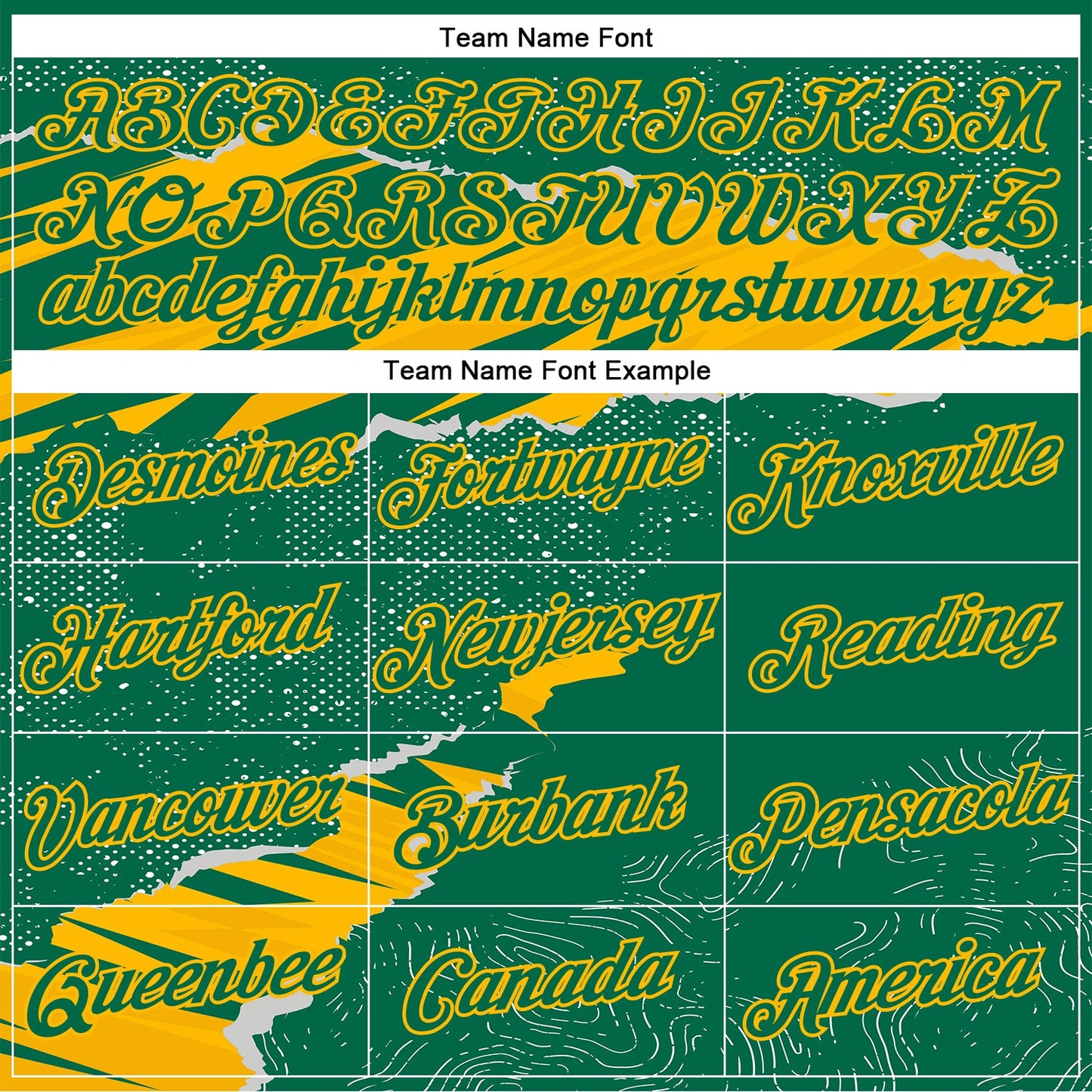 Custom Stitched Kelly Green Gold 3D Pattern Design Torn Paper Style Sports Pullover Sweatshirt Hoodie view 3