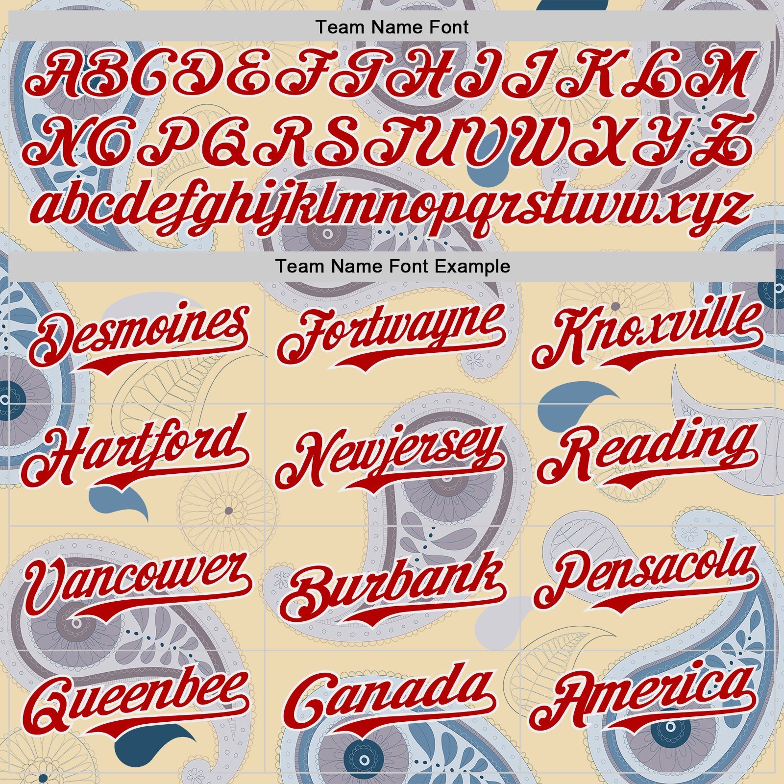 Custom Cream Red Gray-White Burning Man Paisley Bandana Rave Authentic Baseball Jersey view 4