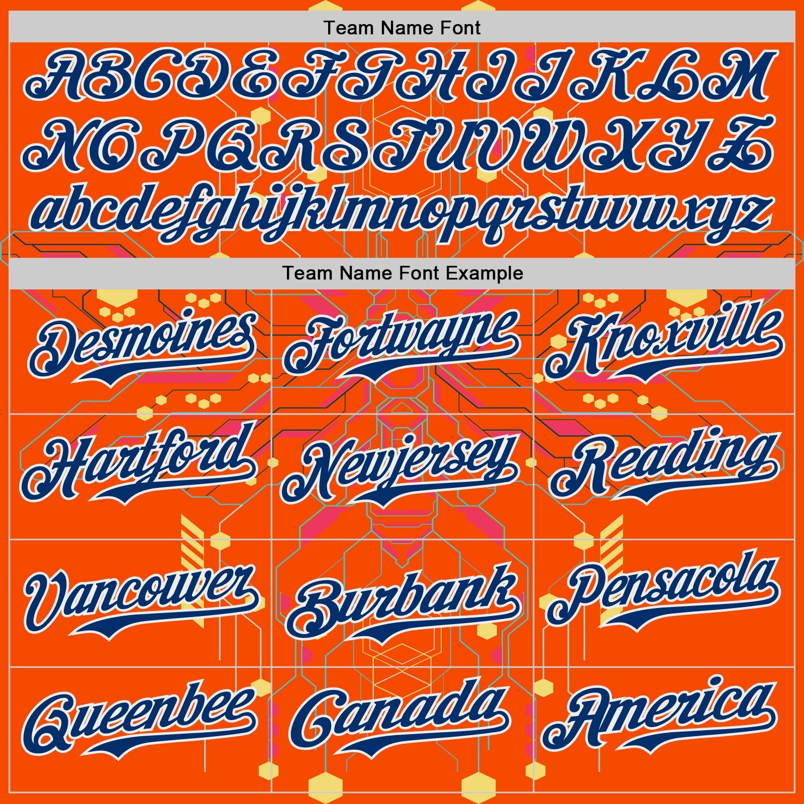 Custom Orange US Navy Blue Gold-White Cyberpunk Futuristic Rave Authentic Baseball Jersey view 4