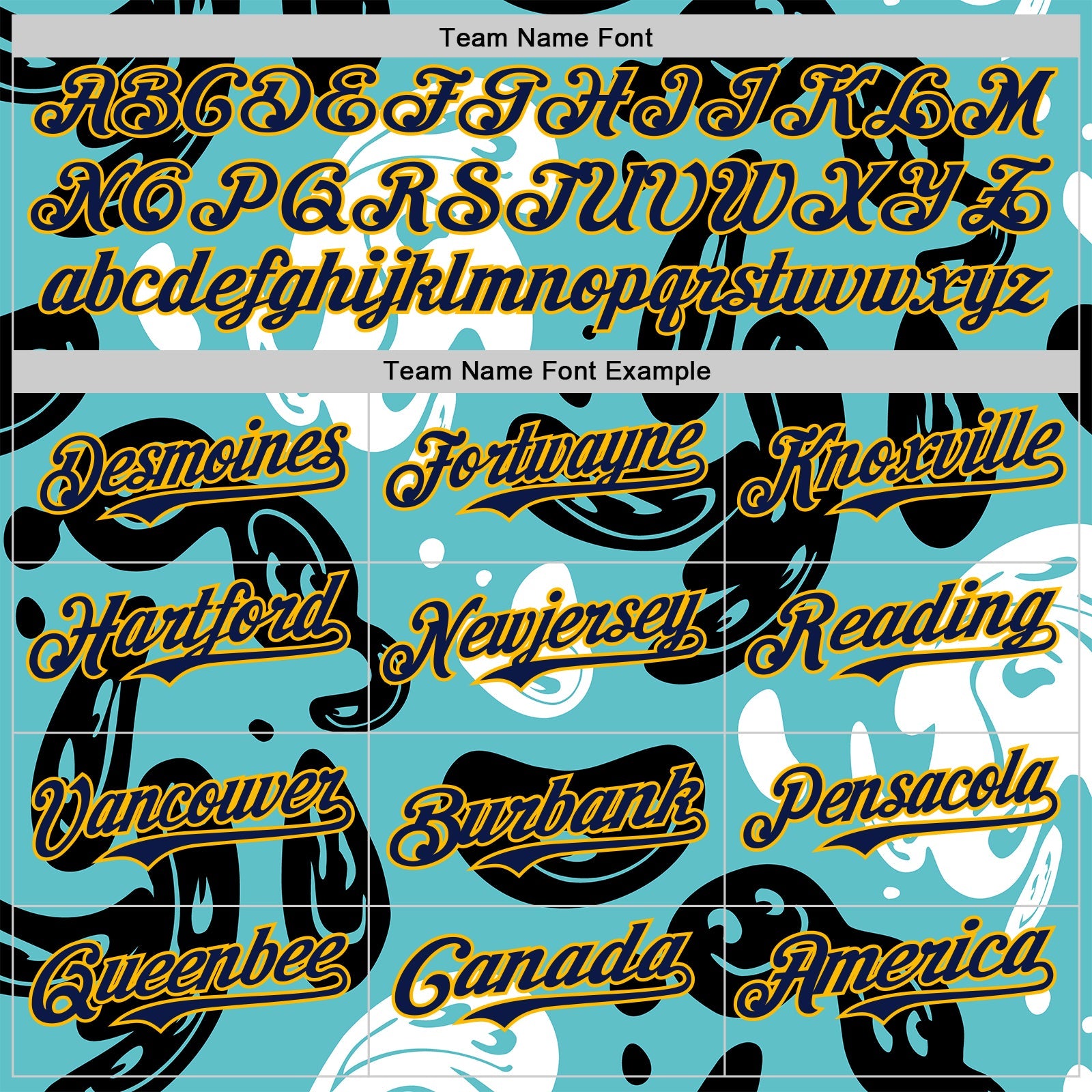 Custom Blue Navy-Gold Trippy Psychedelic Cartoon Rave Authentic Baseball Jersey view 4