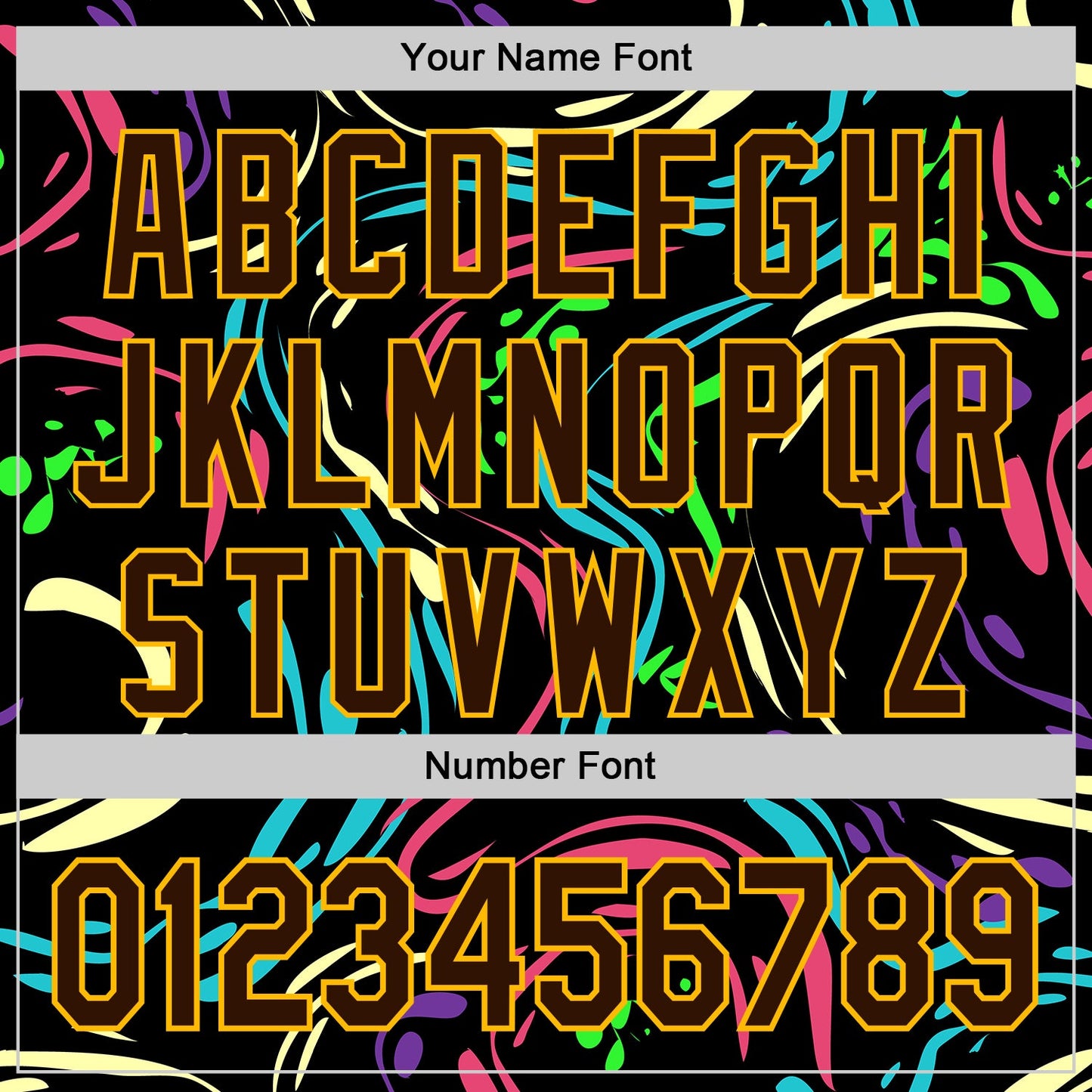 Custom Black Brown-Gold Burning Man Trippy Fluid Liquid Authentic Baseball Jersey view 5