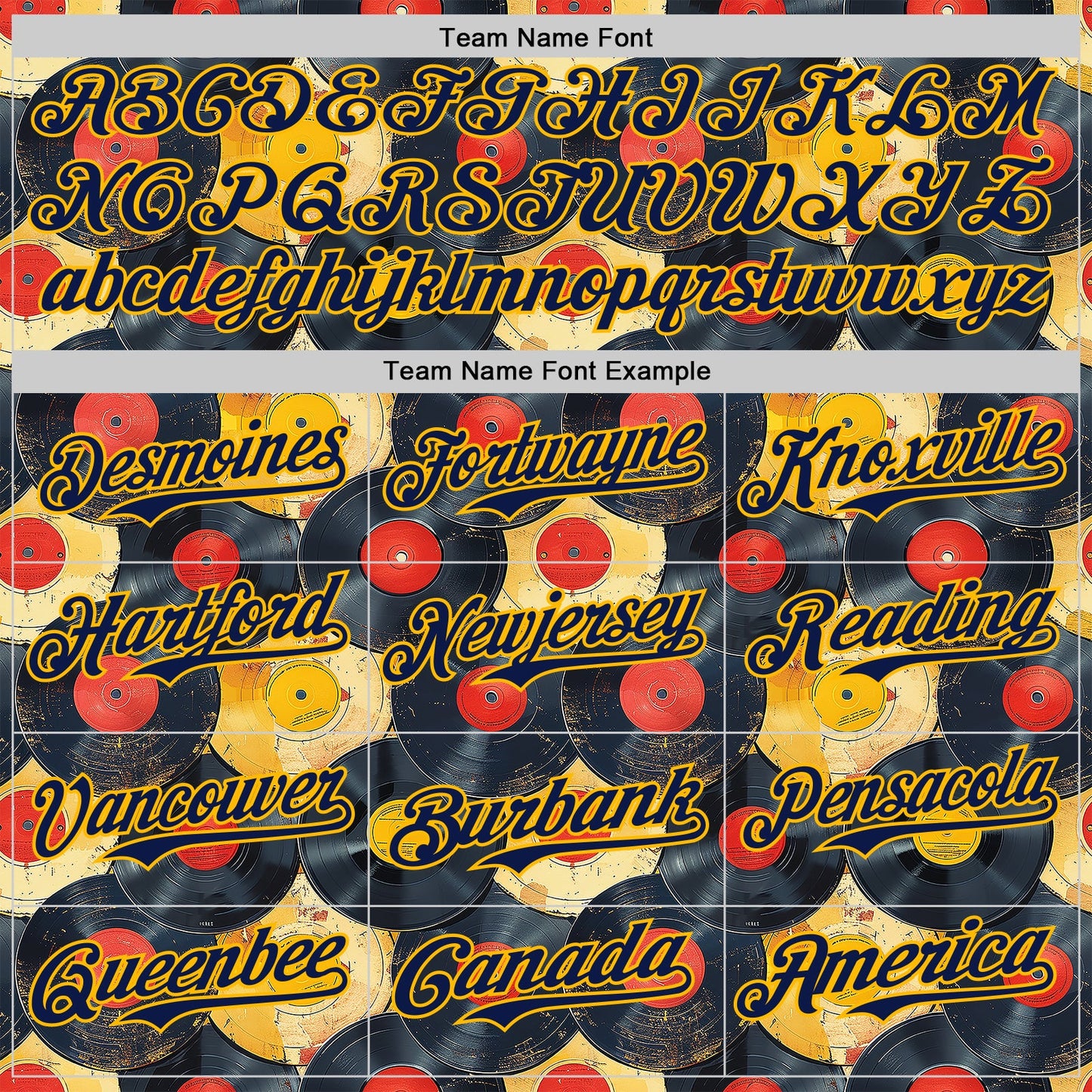Custom Black Navy-Gold Burning Man Music Record Authentic Baseball Jersey view 4