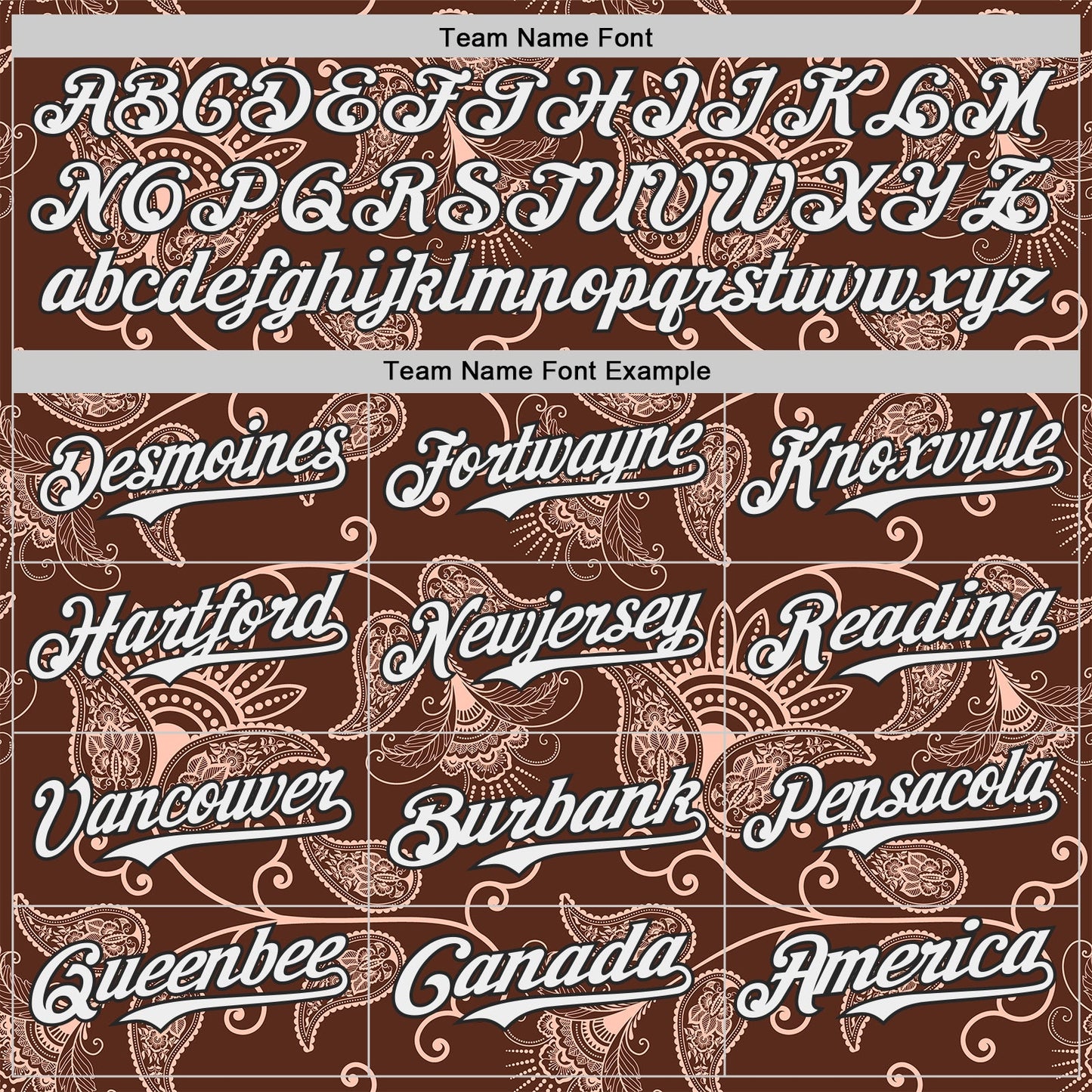 Custom Brown White-Black Burning Man Paisley Bandana Rave Authentic Baseball Jersey view 4