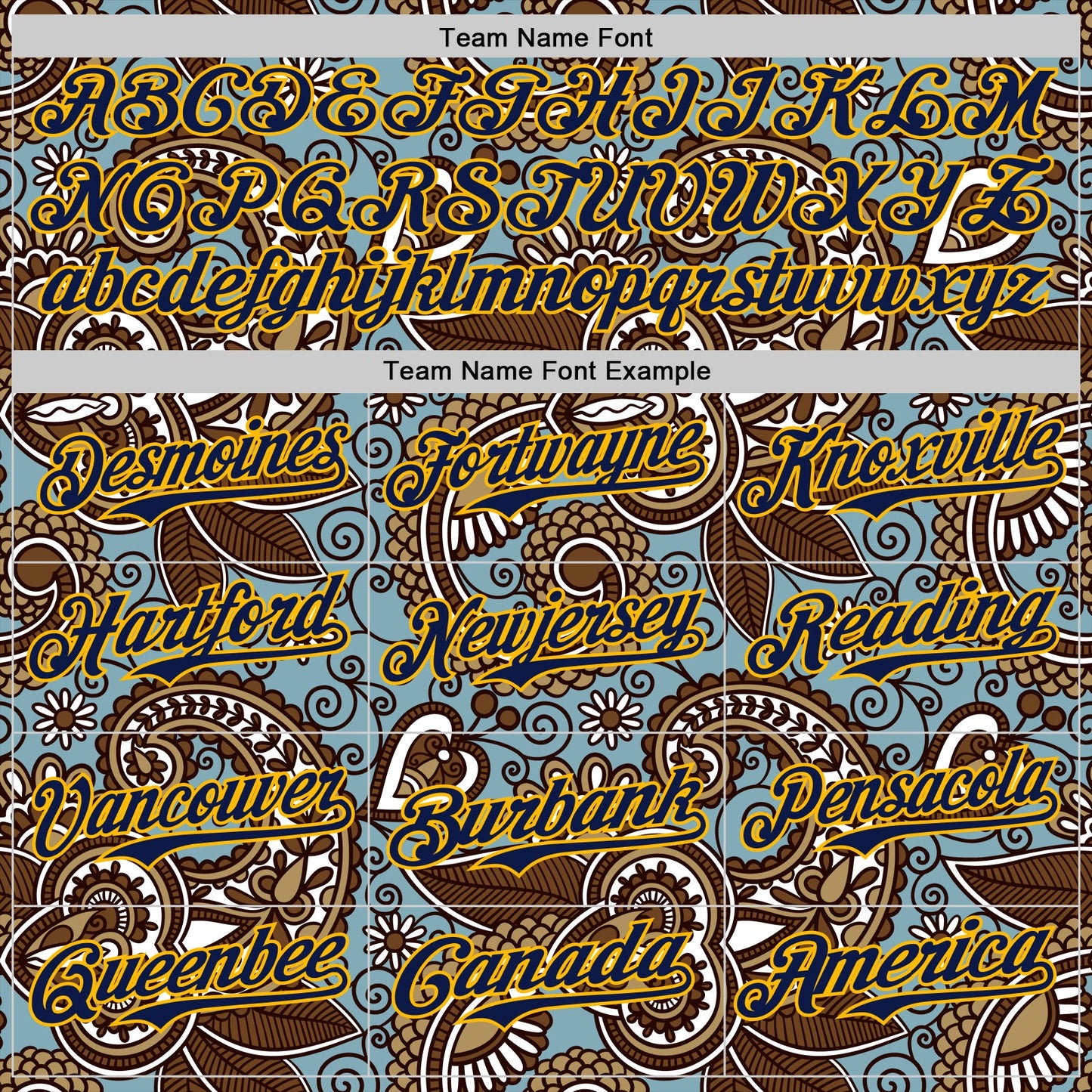 Custom Blue Navy-Gold Burning Man Paisley Bandana Rave Authentic Baseball Jersey view 4