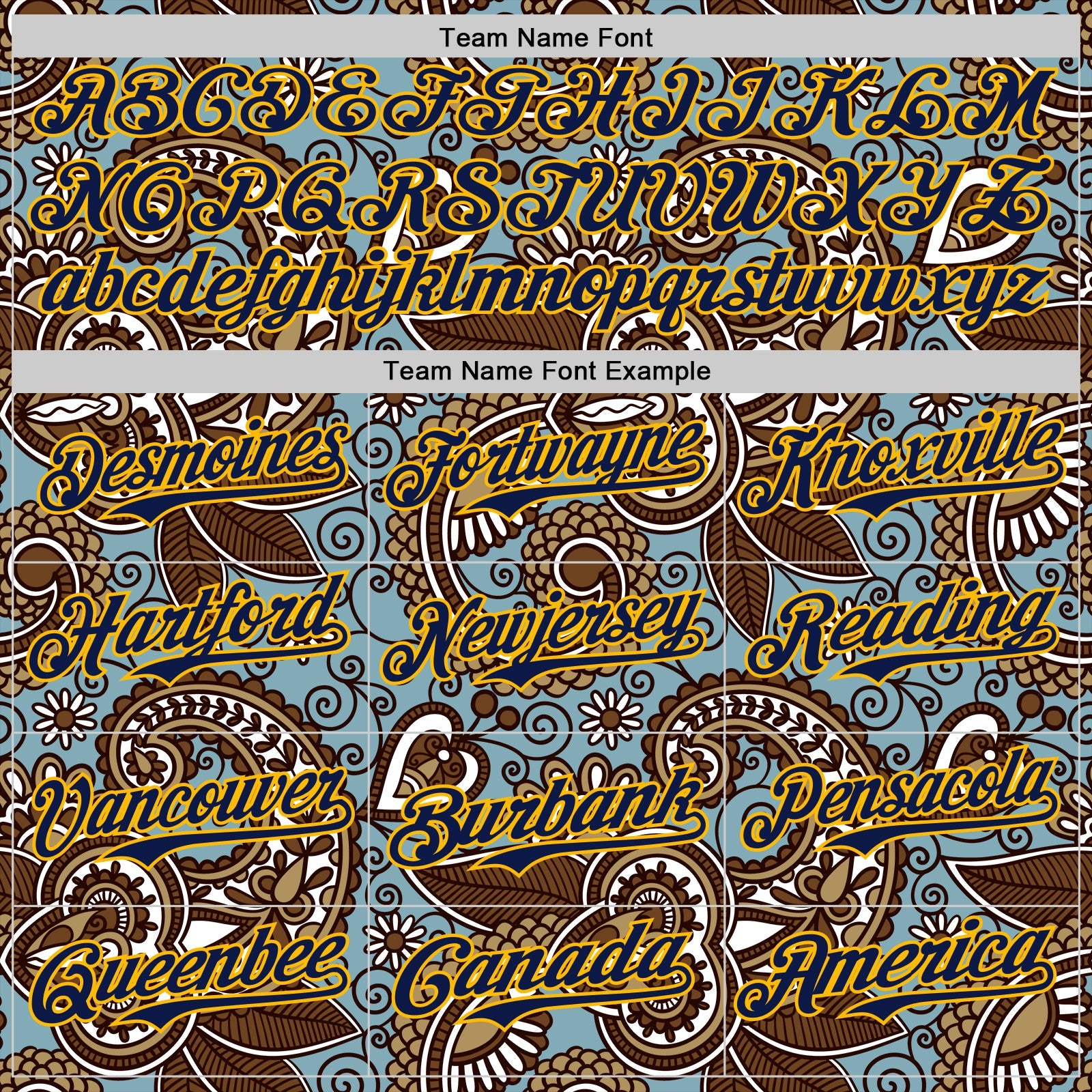 Custom Blue Navy-Gold Burning Man Paisley Bandana Rave Authentic Baseball Jersey view 4