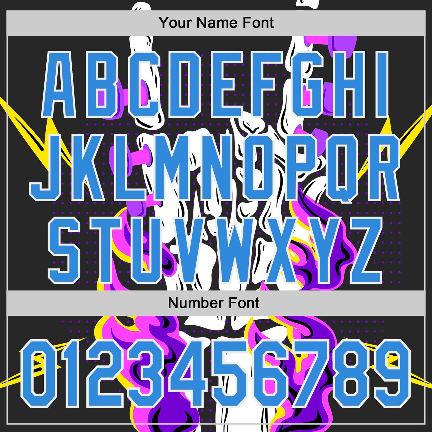 Custom Black Electric Blue-White Psychedelic Music Festival Rave Authentic Baseball Jersey view 5