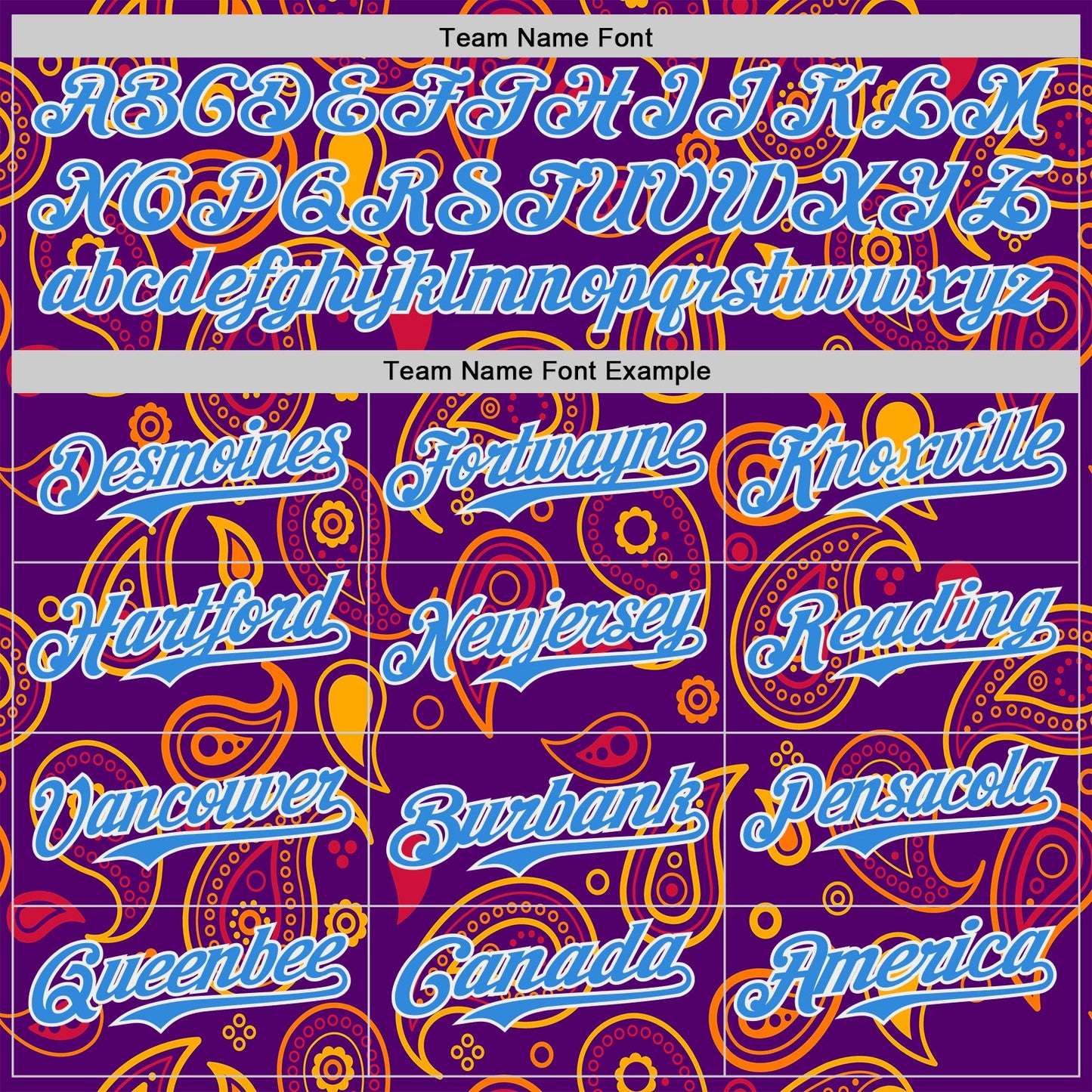 Custom Purple Electric Blue-White Burning Man Paisley Bandana Rave Authentic Baseball Jersey view 4