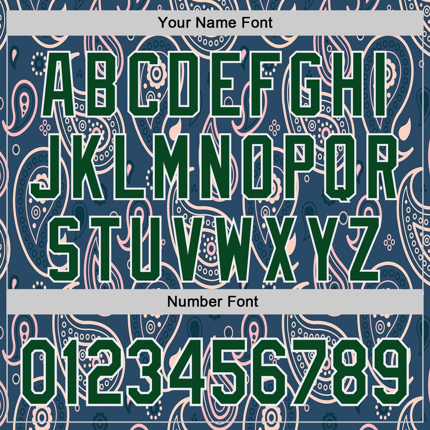 Custom Blue Green-White Burning Man Paisley Bandana Rave Authentic Baseball Jersey view 5
