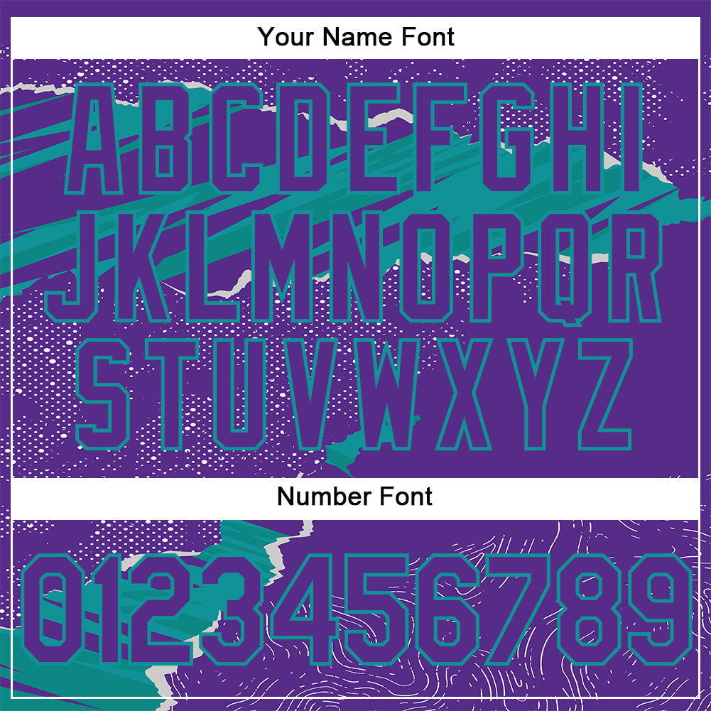 Custom Stitched Purple Teal 3D Pattern Design Torn Paper Style Sports Pullover Sweatshirt Hoodie view 4