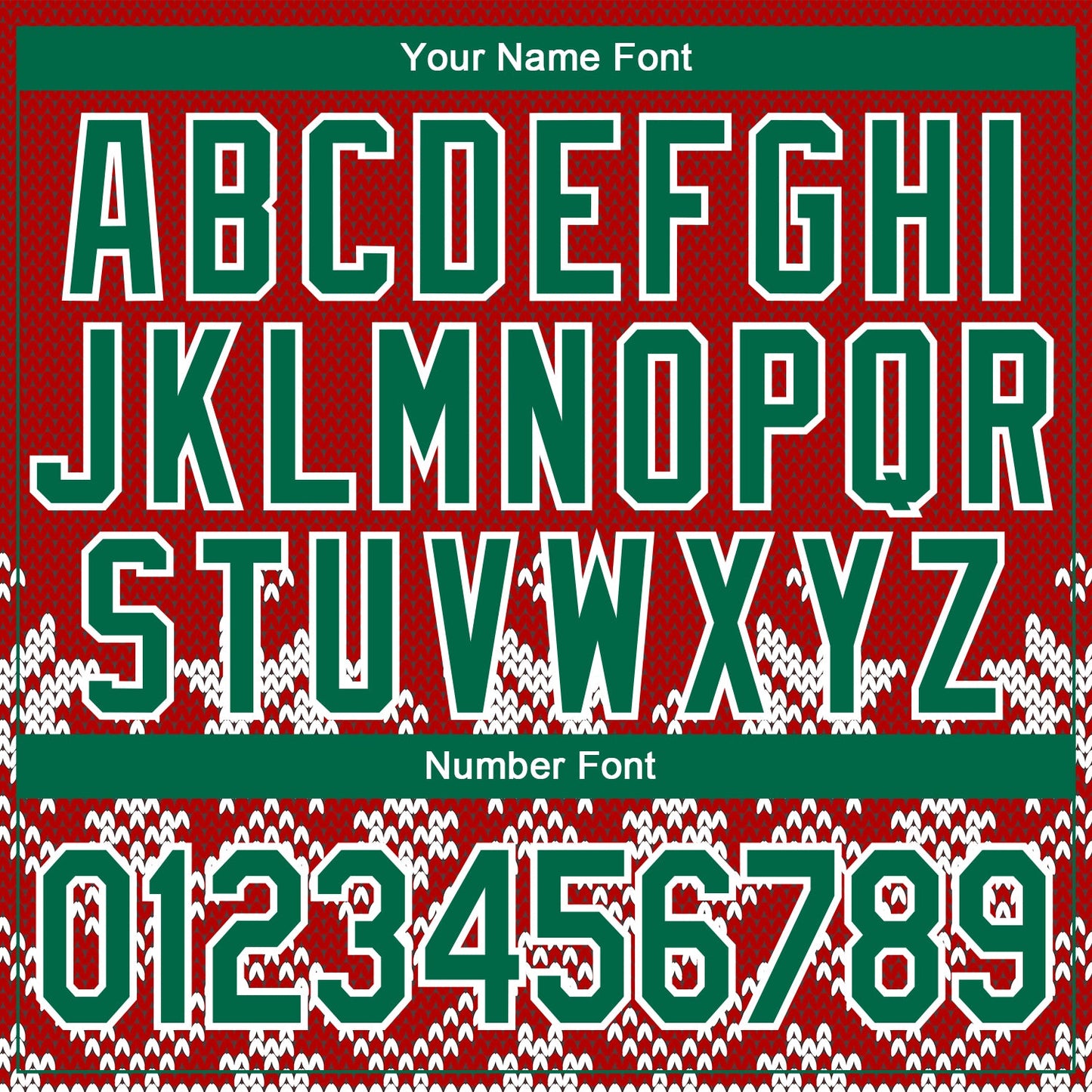 Custom Stitched Red Kelly Green-White Christmas Snowflakes 3D Sports Pullover Sweatshirt Hoodie view 4