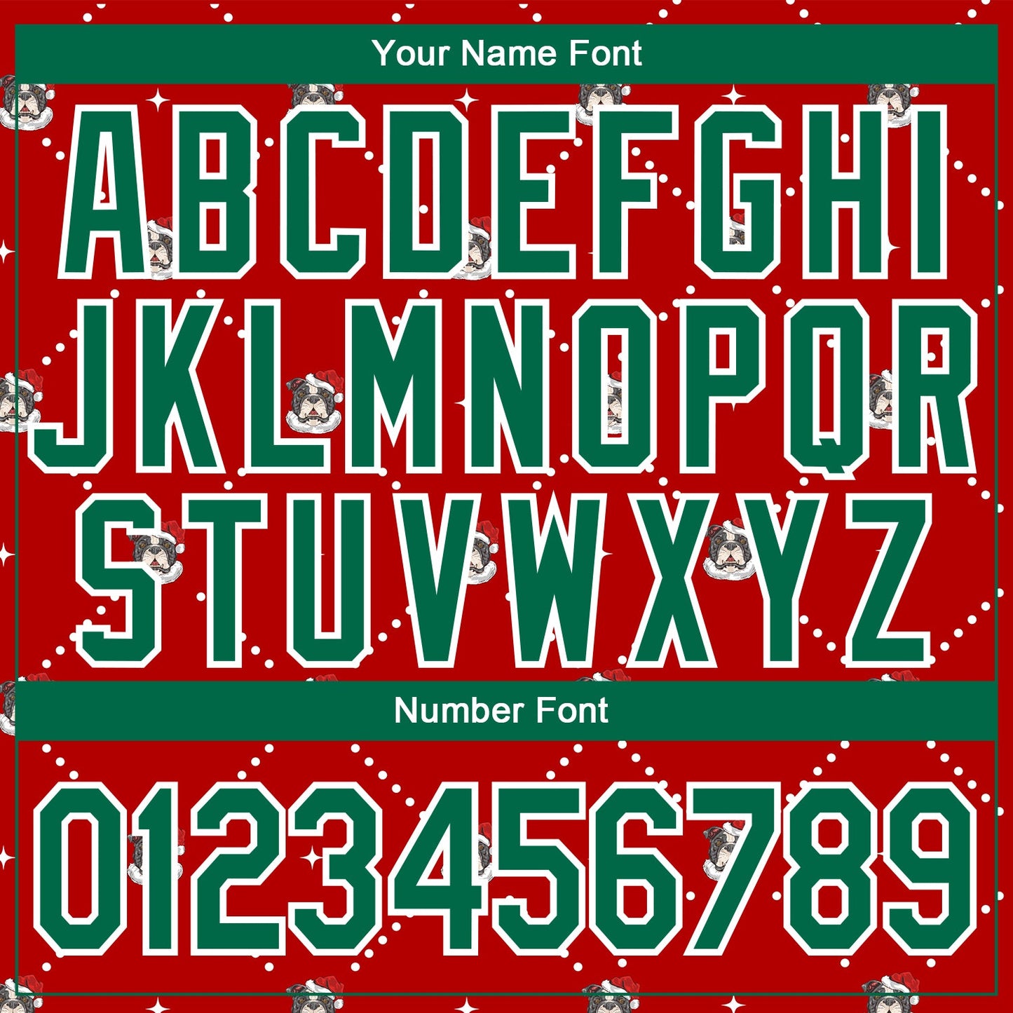 Custom Stitched Red Kelly Green-White Christmas Dog Wearing Santa Claus Costume 3D Sports Pullover Sweatshirt Hoodie view 4