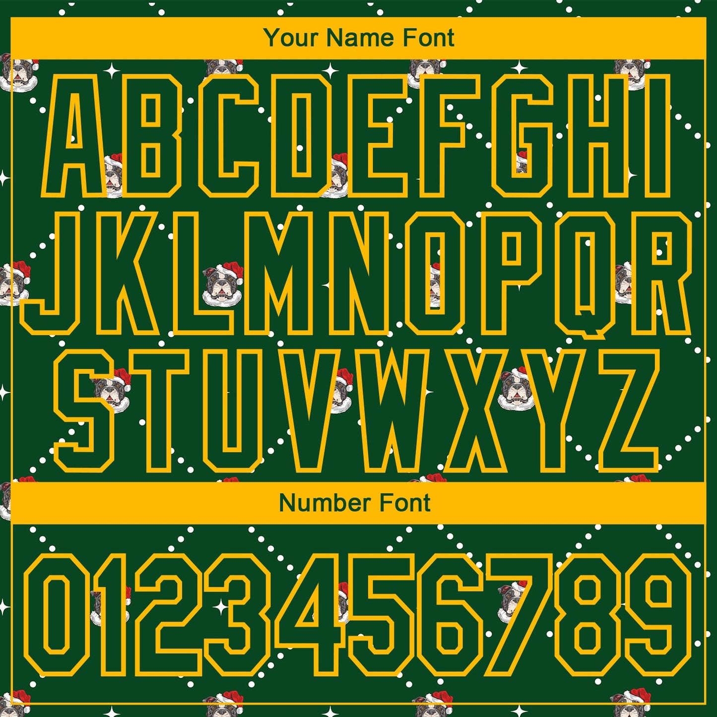 Custom Stitched Green Gold Christmas Dog Wearing Santa Claus Costume 3D Sports Pullover Sweatshirt Hoodie view 4