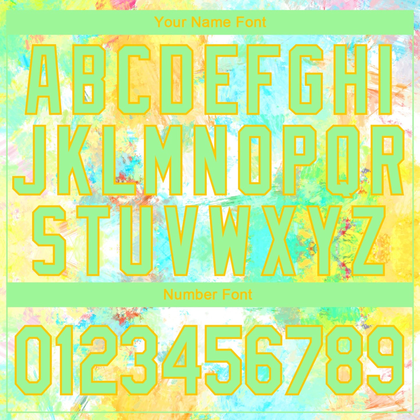 Custom Stitched Tie Dye Pea Green-Yellow 3D Watercolor Sports Pullover Sweatshirt Hoodie view 4