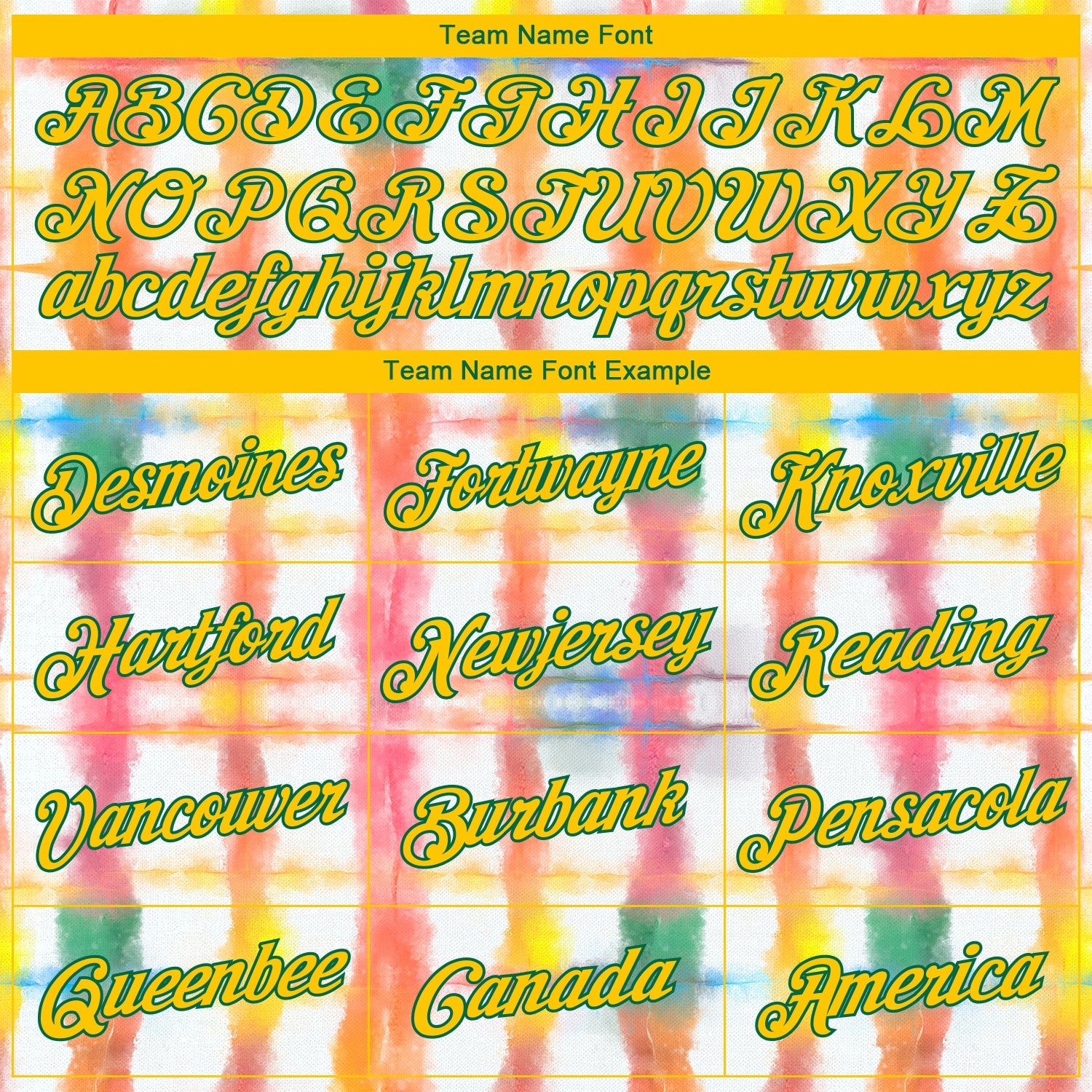 Custom Stitched Tie Dye Yellow-Kelly Green 3D Rainbow Watercolor Sports Pullover Sweatshirt Hoodie view 3