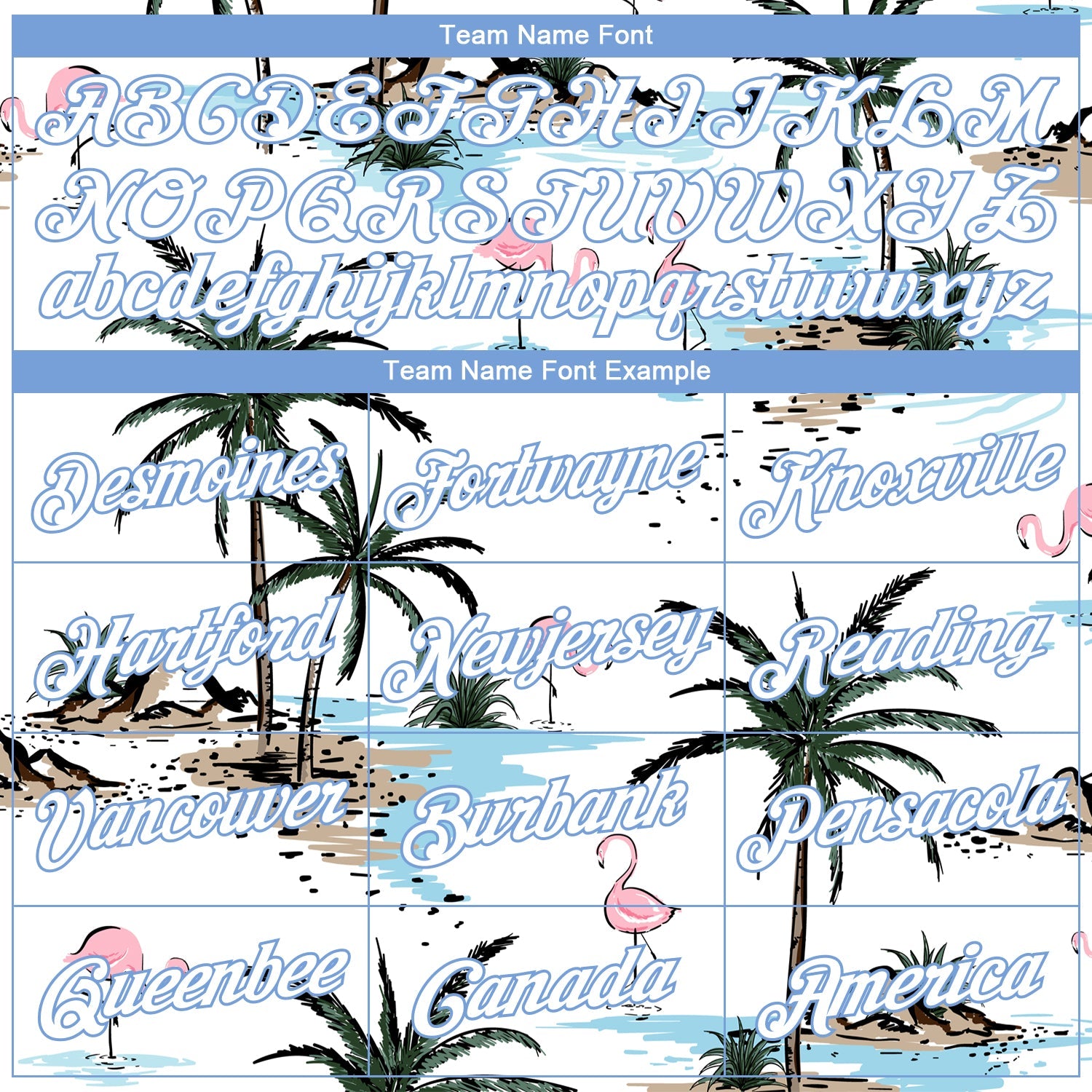 Custom White Light Blue 3D Pattern Tropical Hawaii Palm Trees Authentic Basketball Jersey view 3