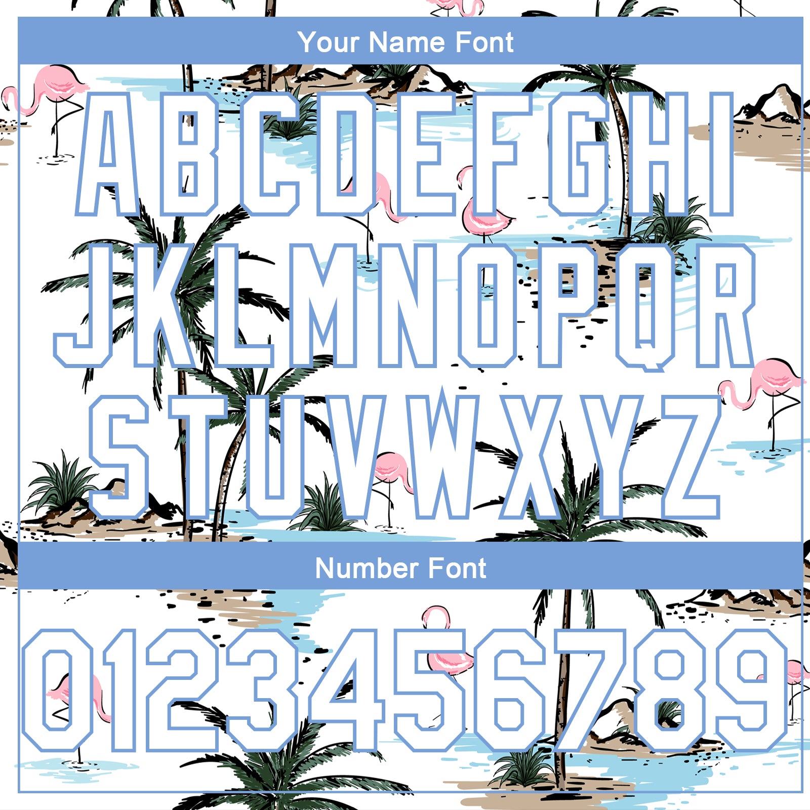 Custom White Light Blue 3D Pattern Tropical Hawaii Palm Trees Authentic Basketball Jersey view 4